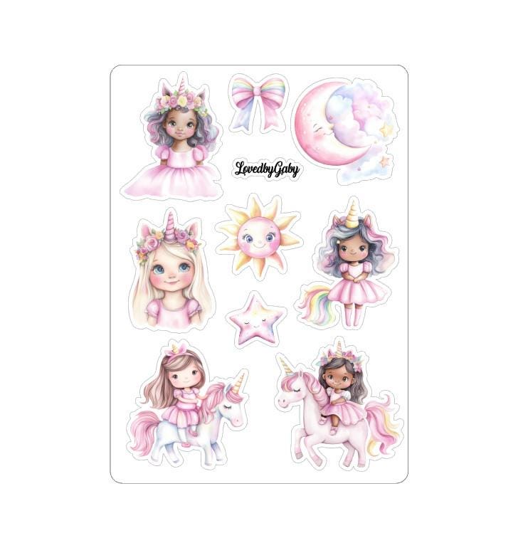 LovedbyGaby stickers Unicorn girl