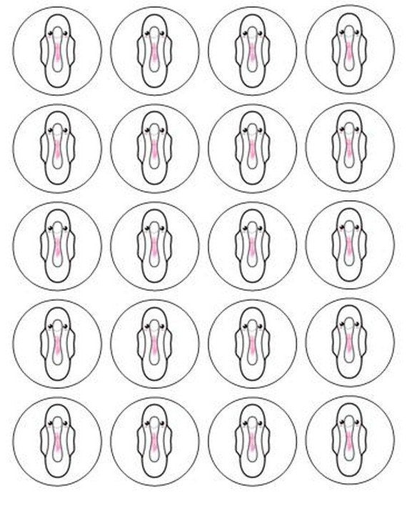 117 menstrual/ period/ breast check women stickers