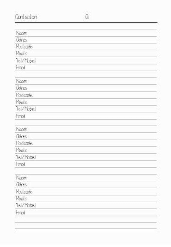 Contact/addresses inserts