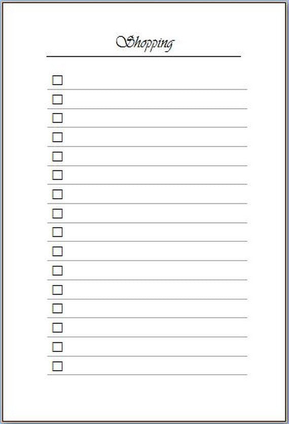 A7 Pocket shoppinglist