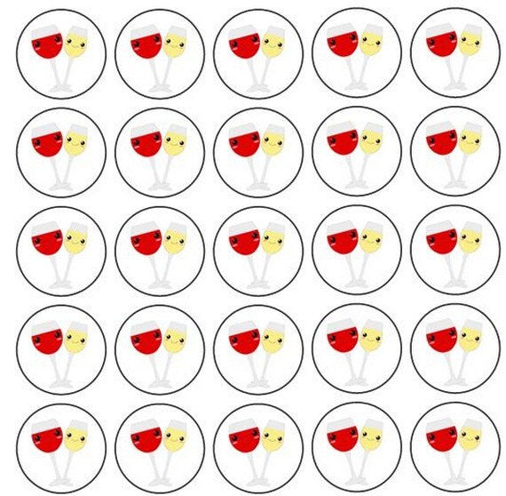 117 kawai wine/datenight, stopwatch and coffee stickers