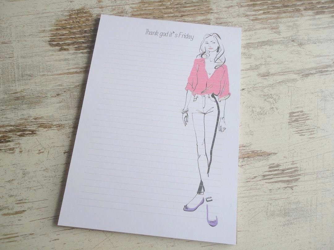 Notepad "Thank god it's friday"