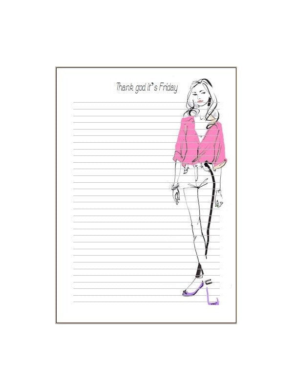 Notepad "Thank god it's friday"