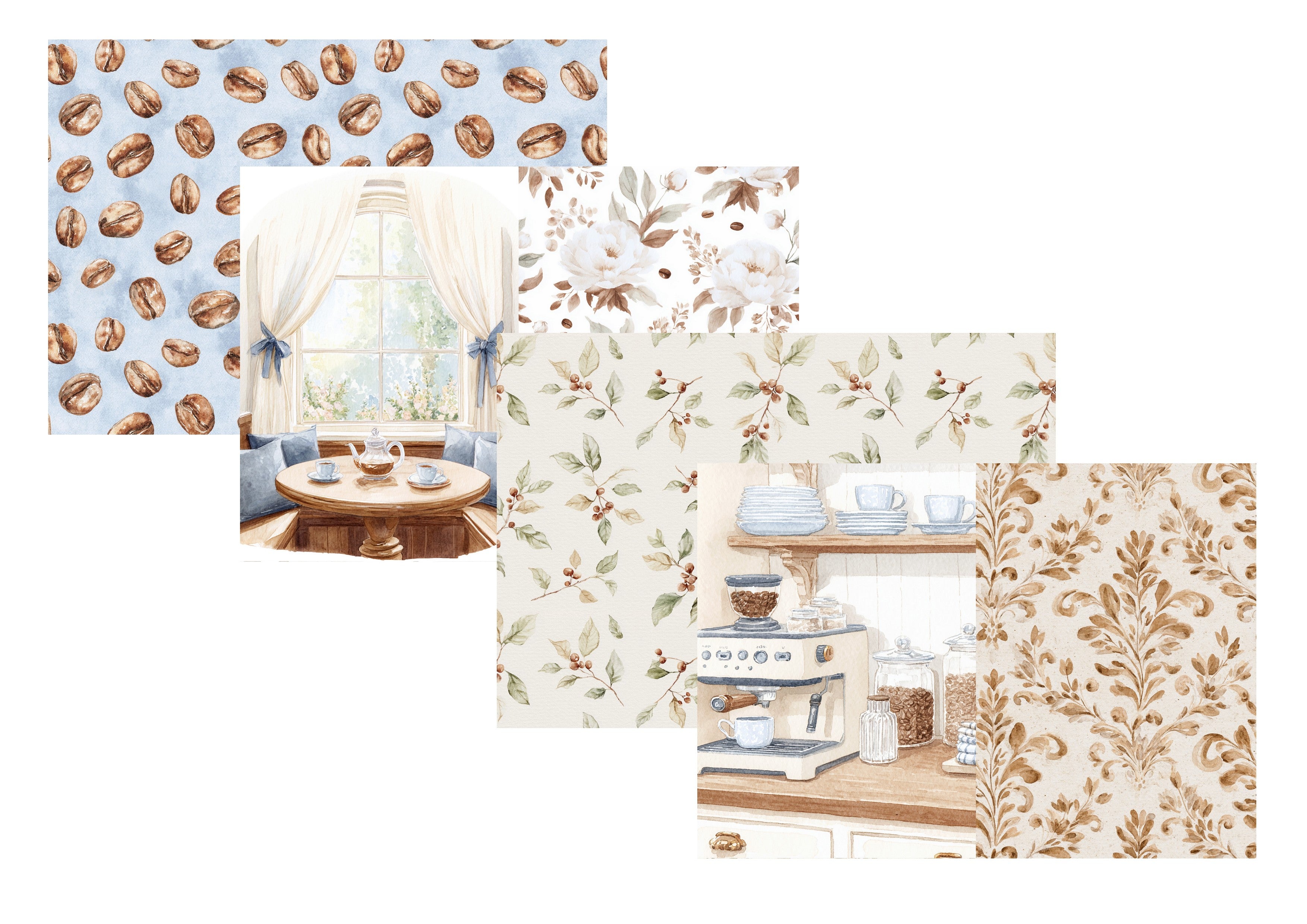 LovedbyGaby A4 en A5 journalpapierset Jeans and coffee