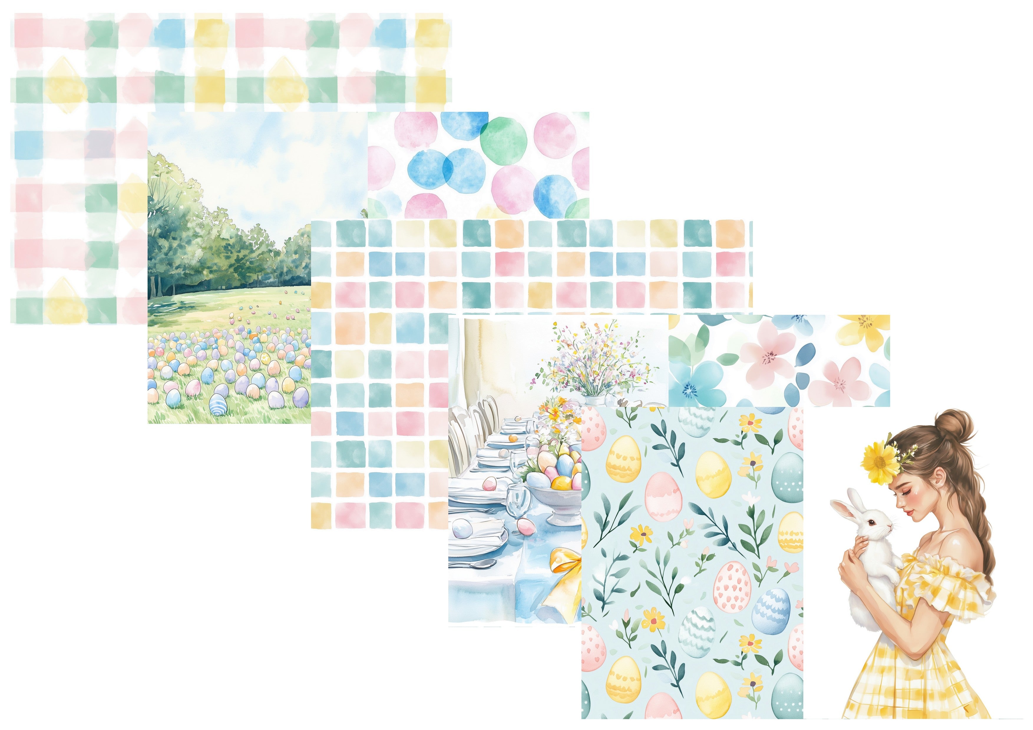 LovedbyGaby A4 journalpapier set Joyful easter