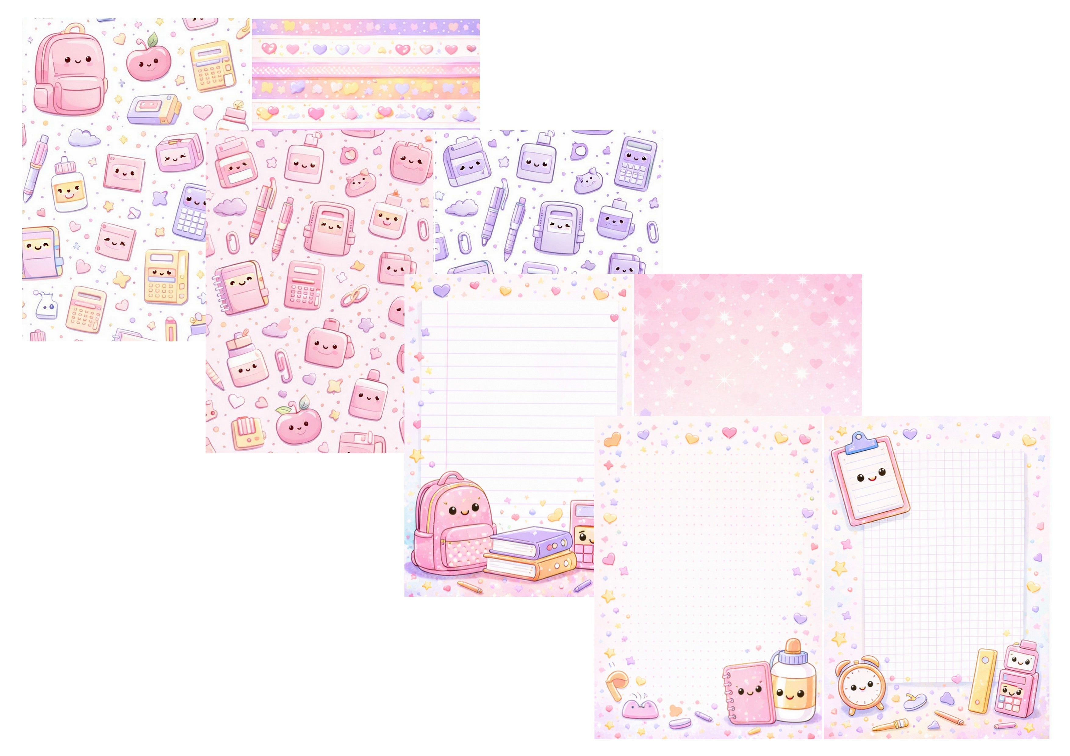 LovedbyGaby A4 journalpapier set Kawai stationery