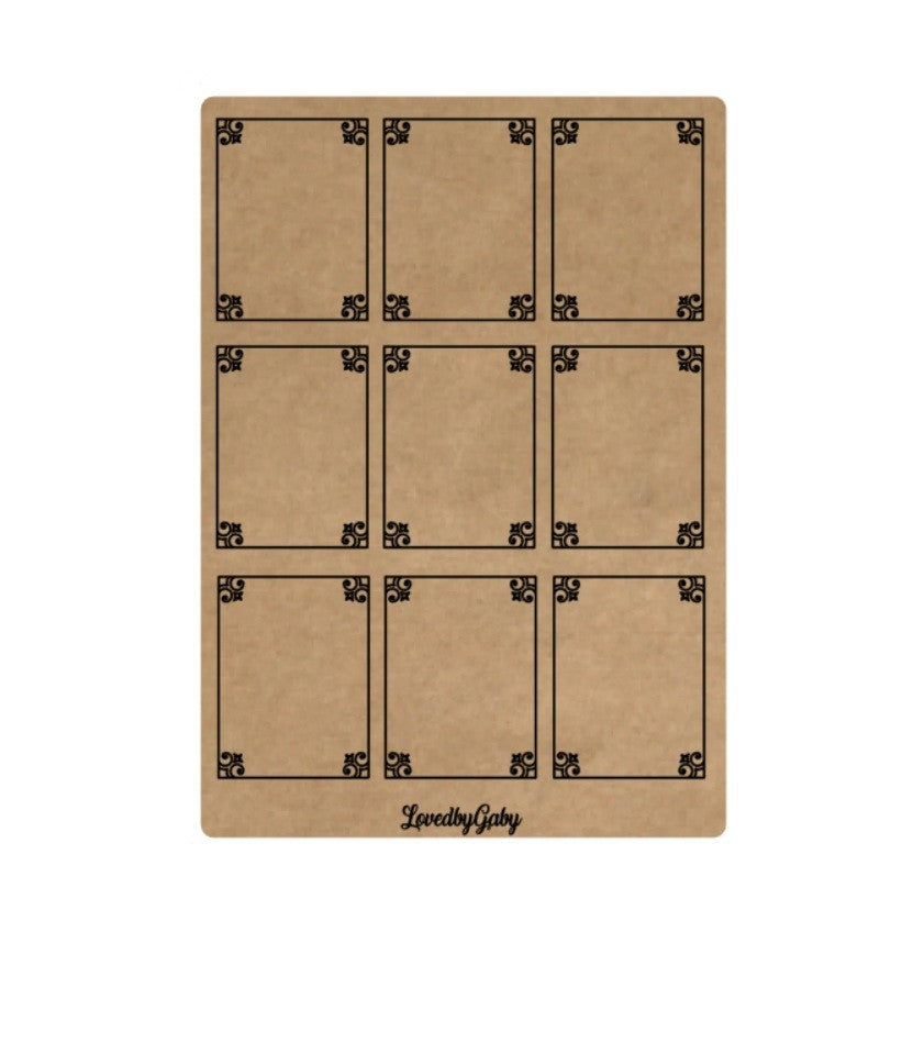 LovedbyGaby stickers kraft frames