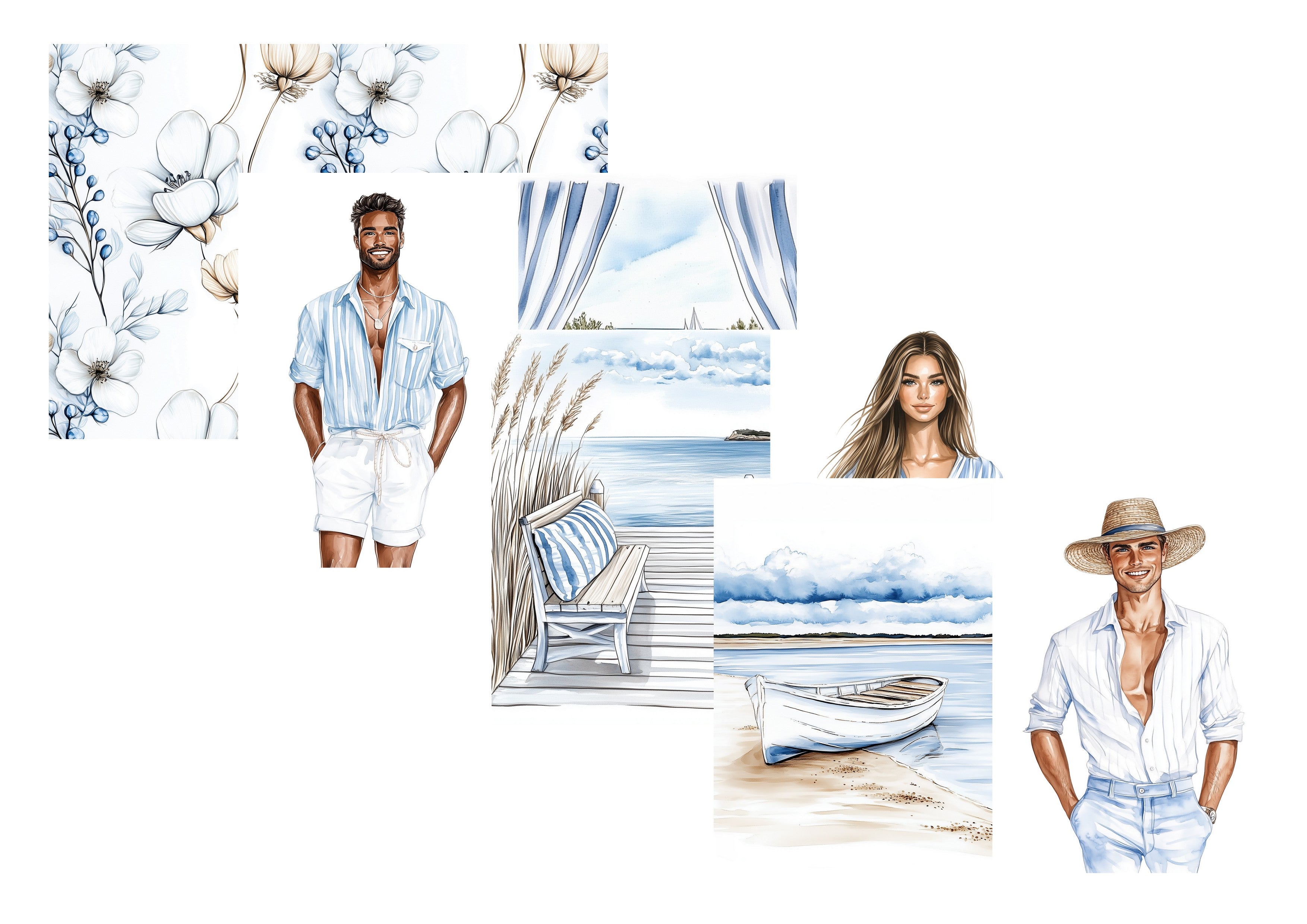 LovedbyGaby A4 journalpapier set Coastal dream