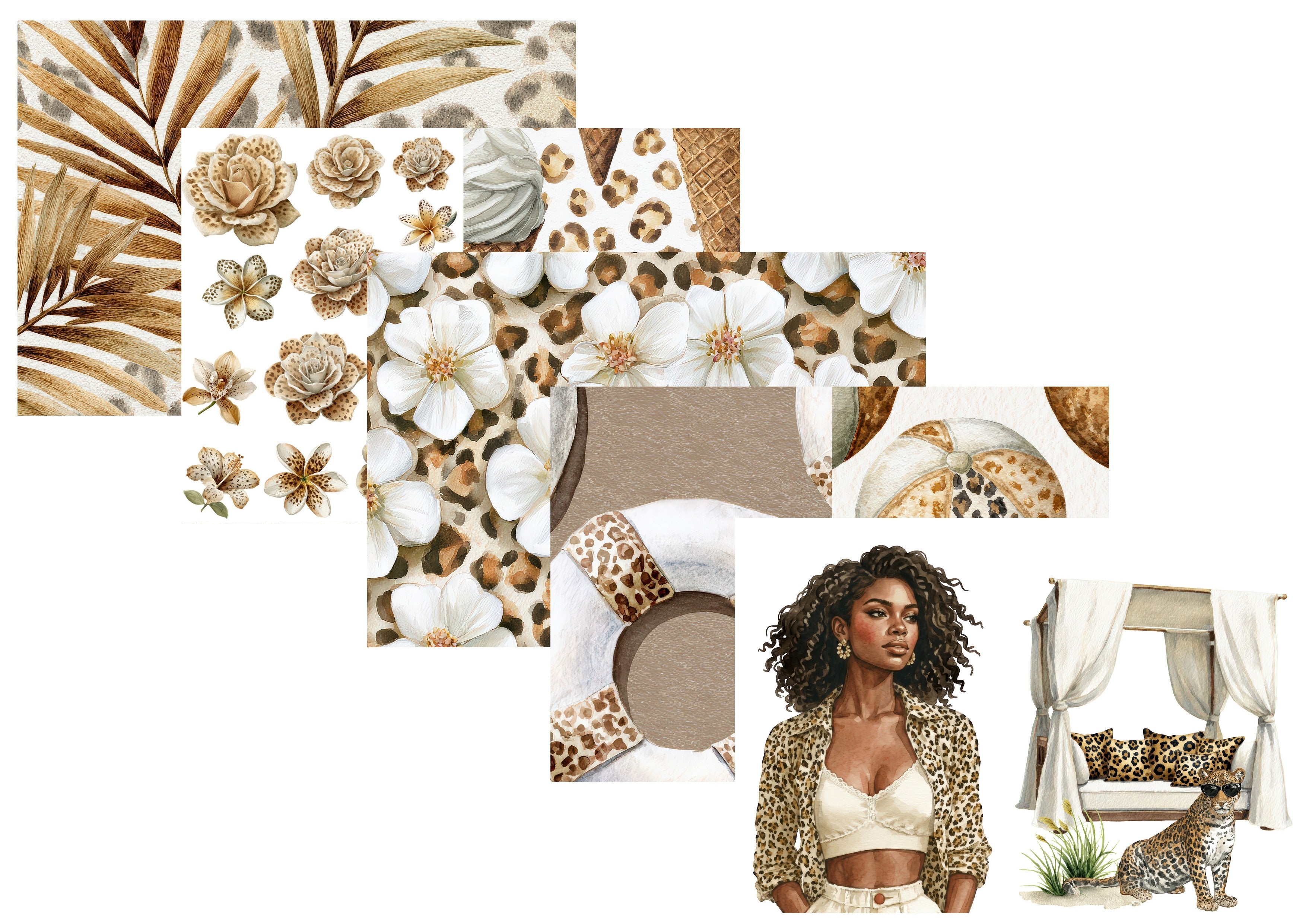 LovedbyGaby papierset Leopard