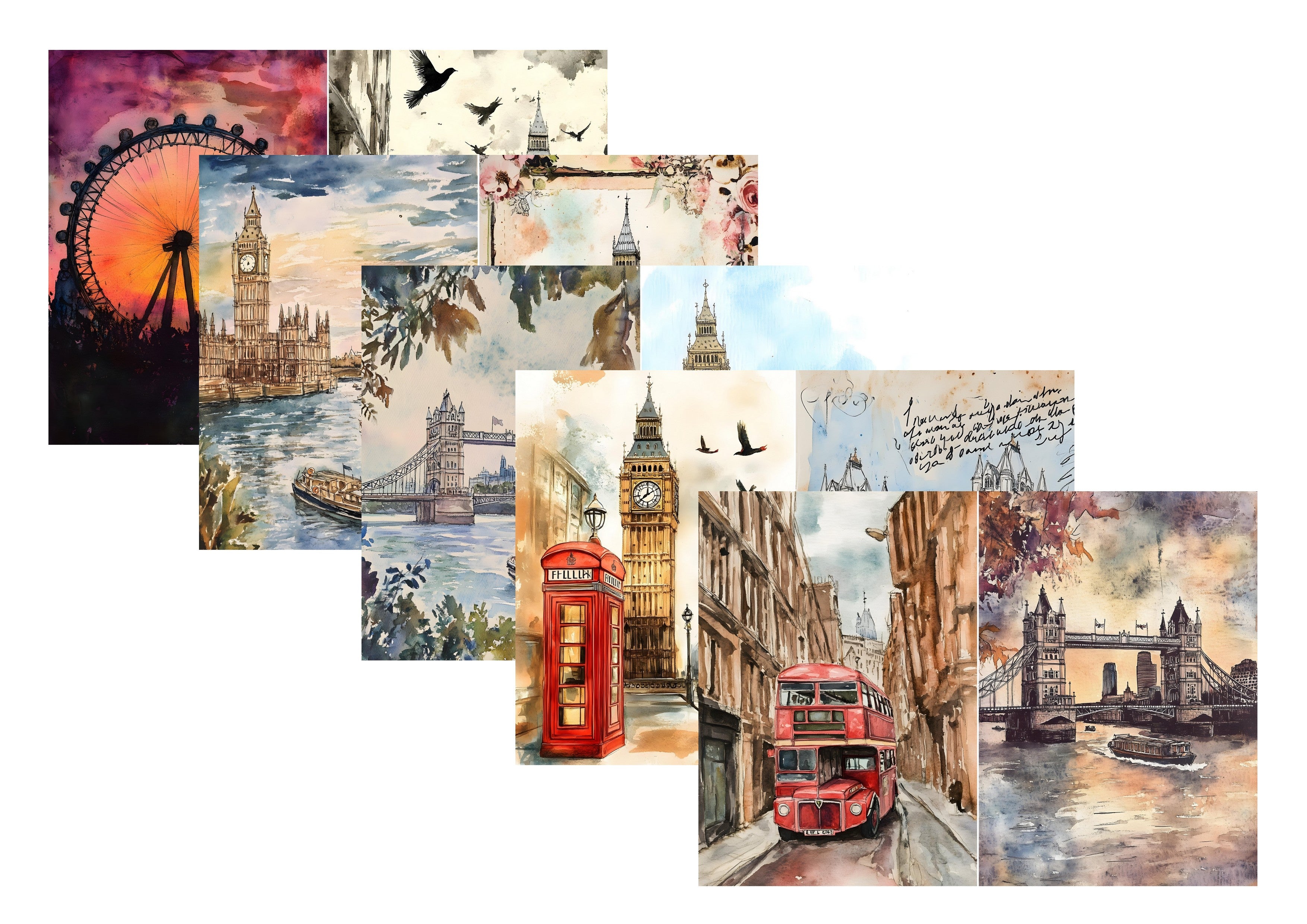 LovedbyGaby A4 journalpapier set Londen