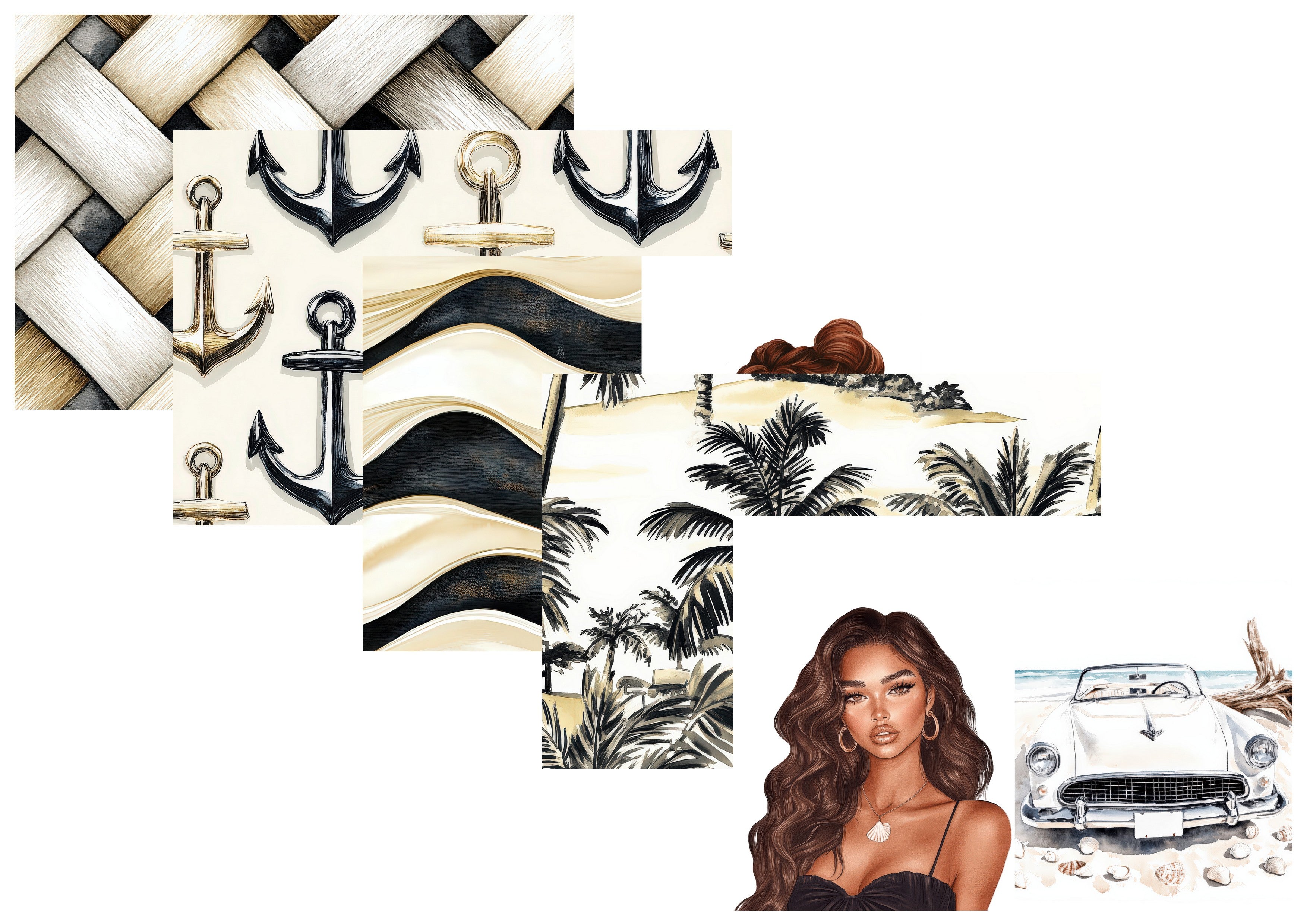 LovedbyGaby journalpapier set Coastal Luxury