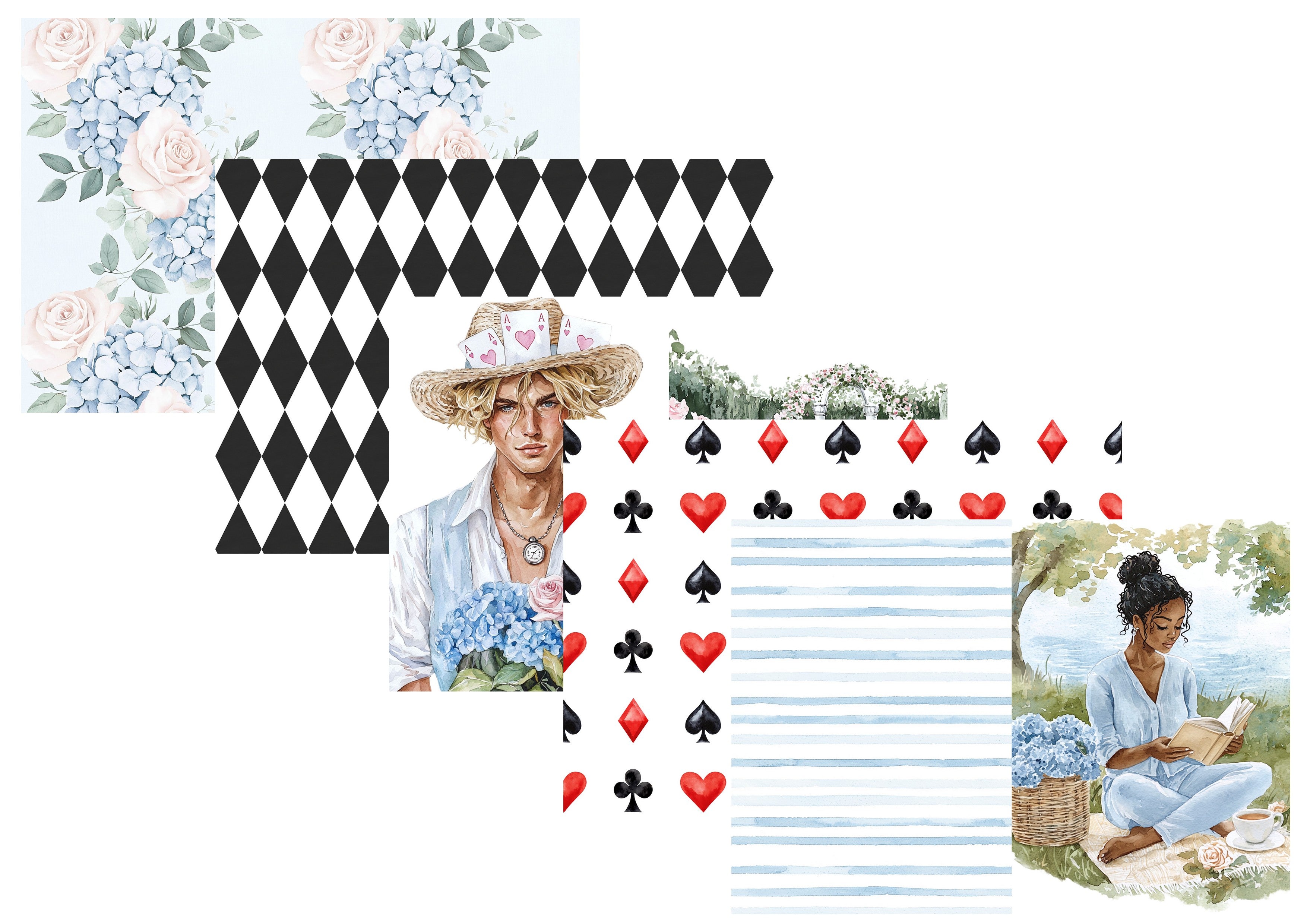 LovedbyGaby A4 journalpapierset Modern Alice
