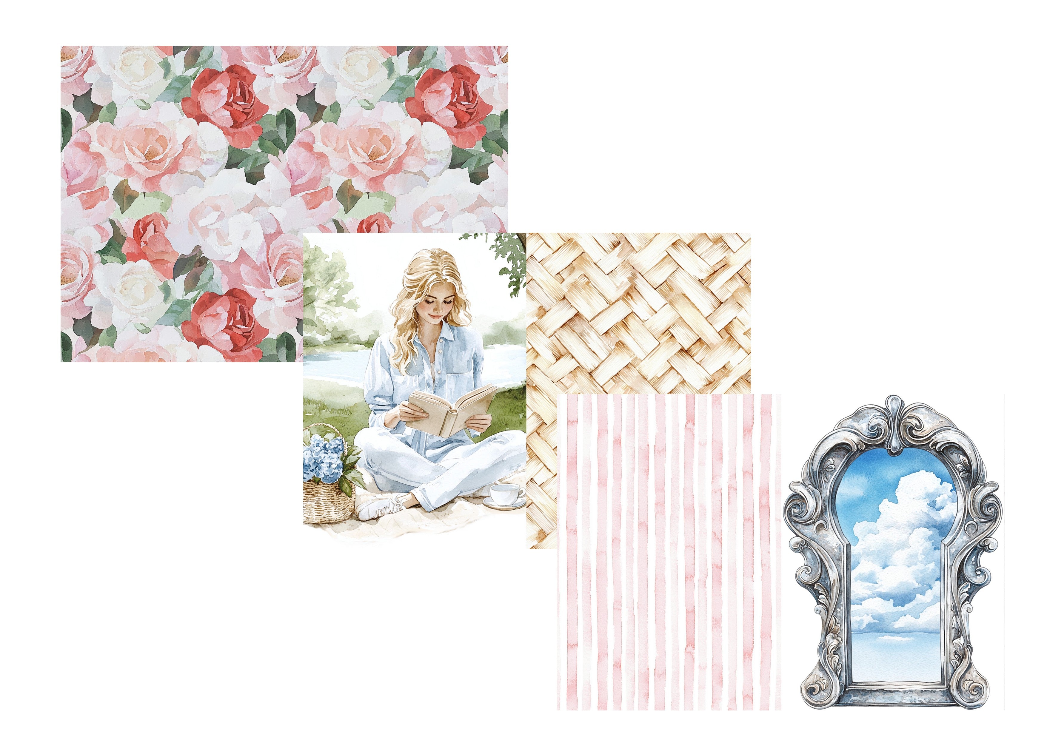 LovedbyGaby A4 journalpapierset Modern Alice