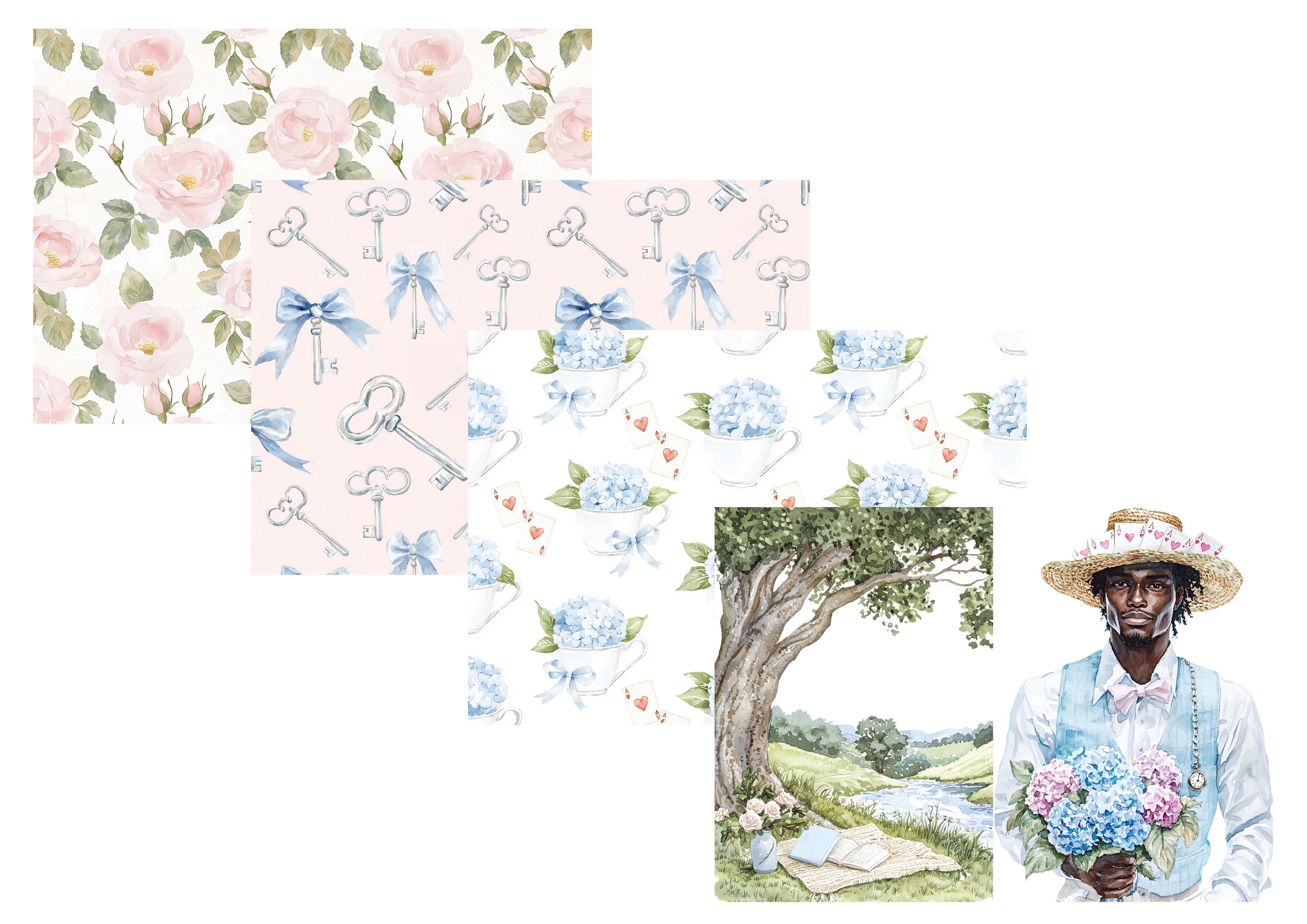 LovedbyGaby A4 journalpapierset Modern Alice