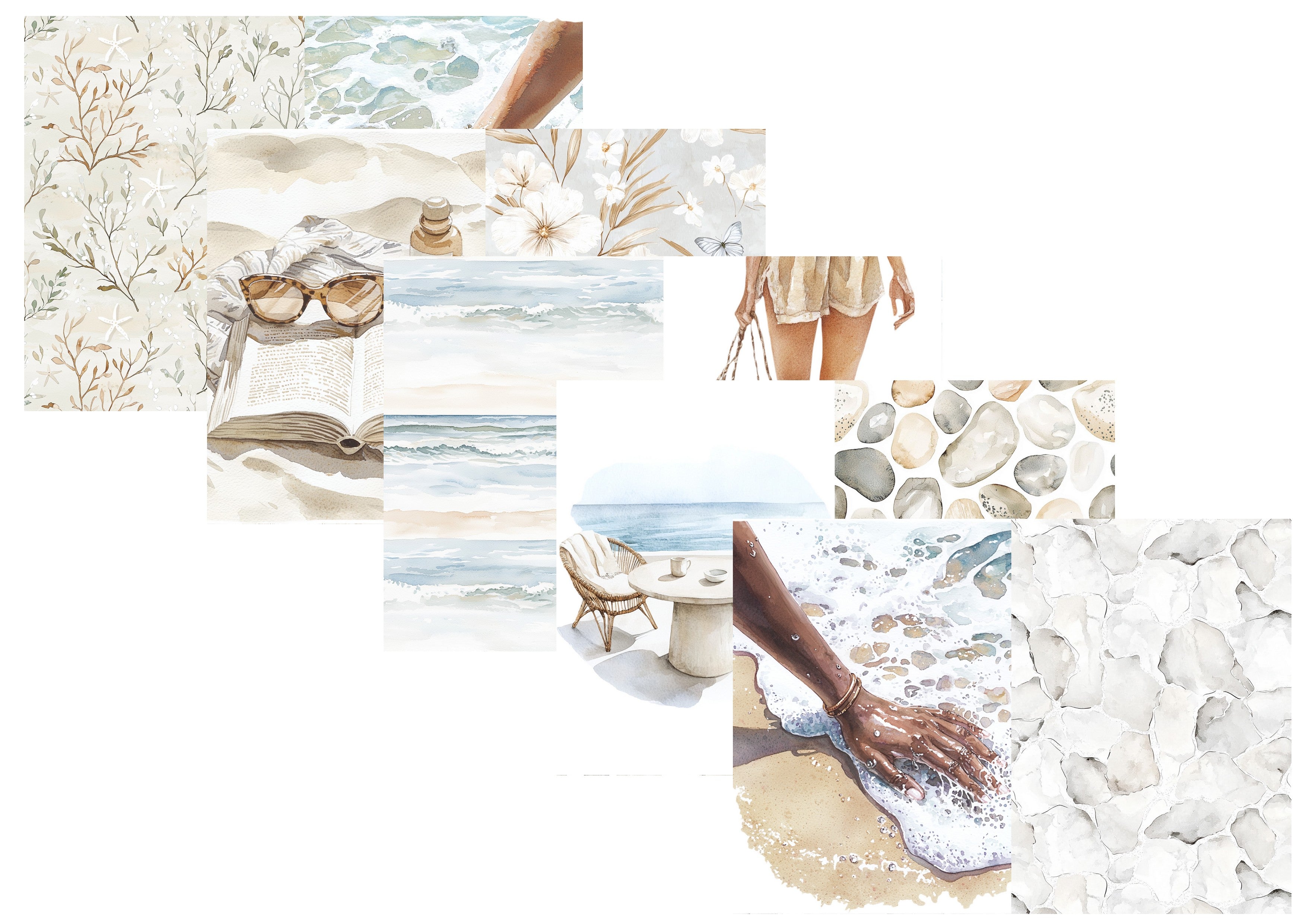 LovedbyGaby A4 en A5 journalpapier set Ocean