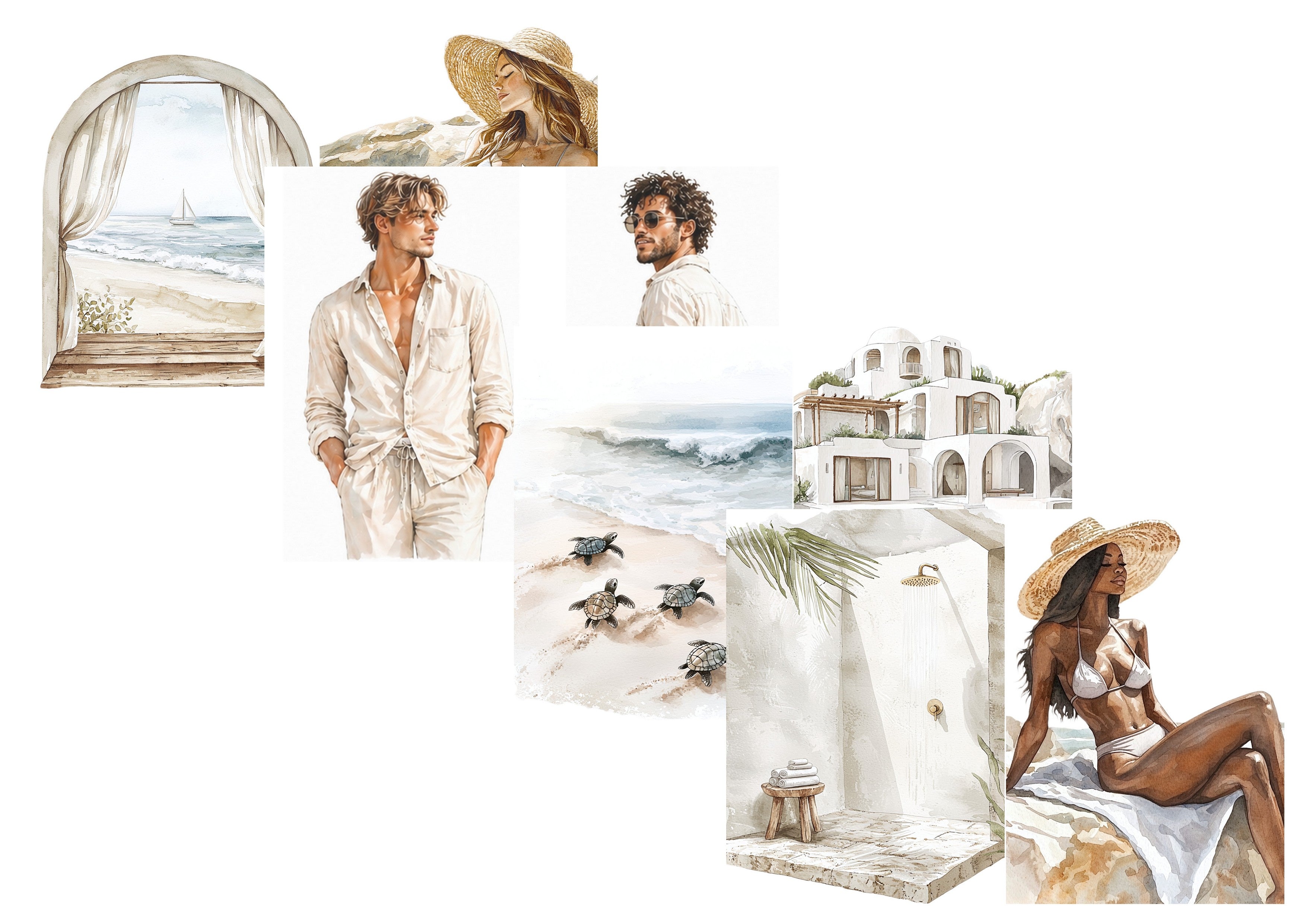 LovedbyGaby A4 en A5 journalpapier set Ocean