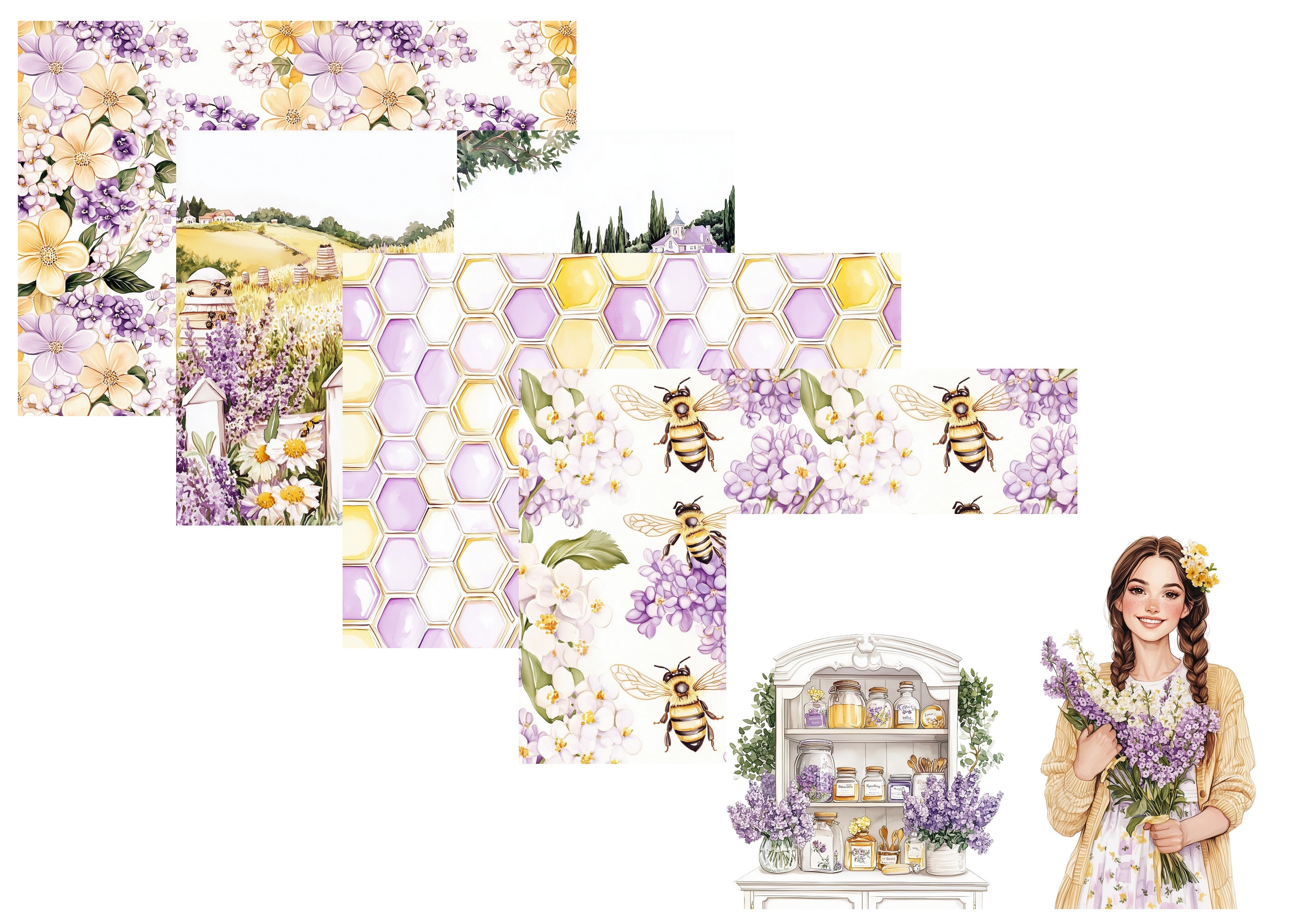 LovedbyGaby A4 journalpapier set Oh Honey
