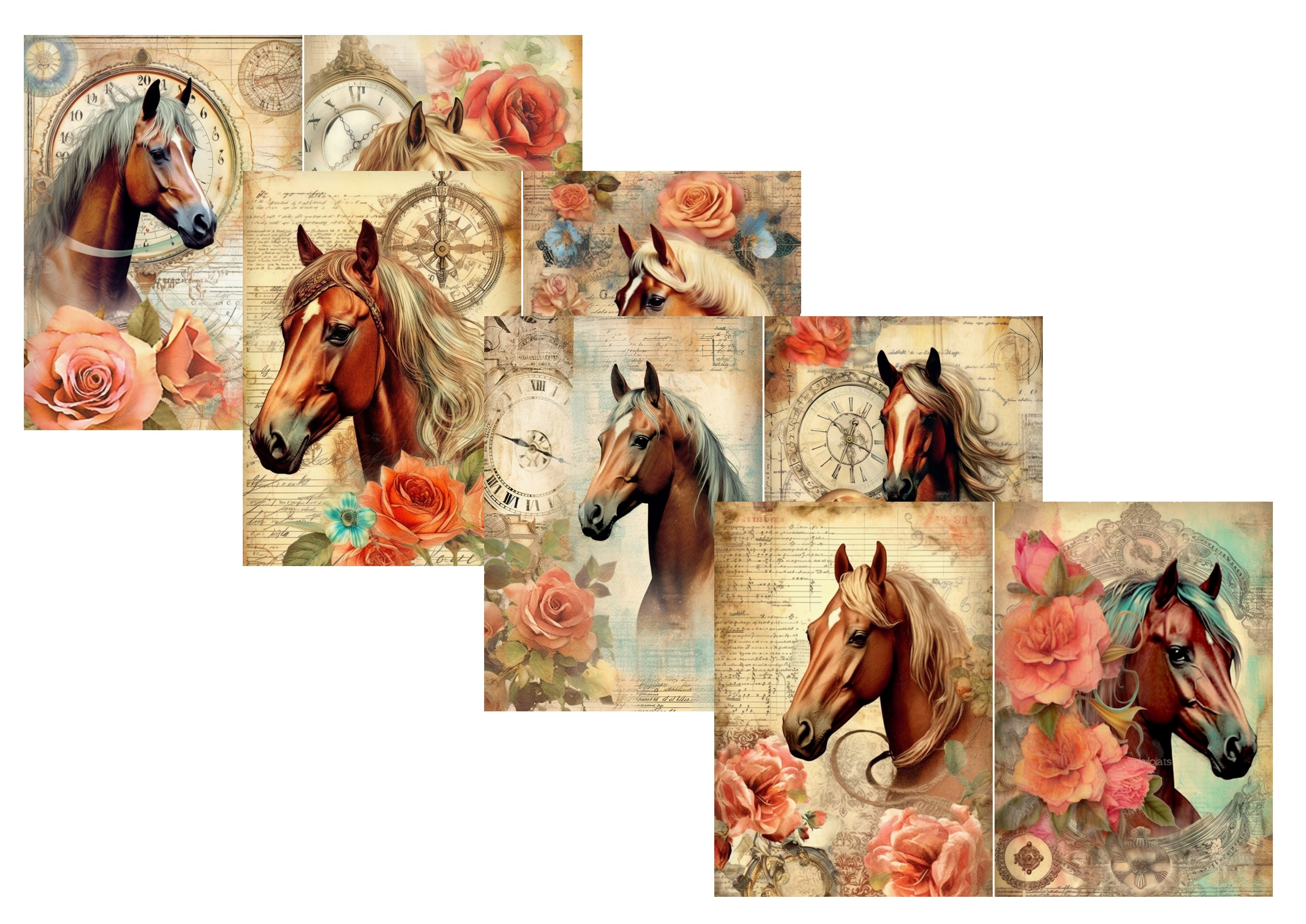 LovedyGaby A4 journalpapierset Paarden