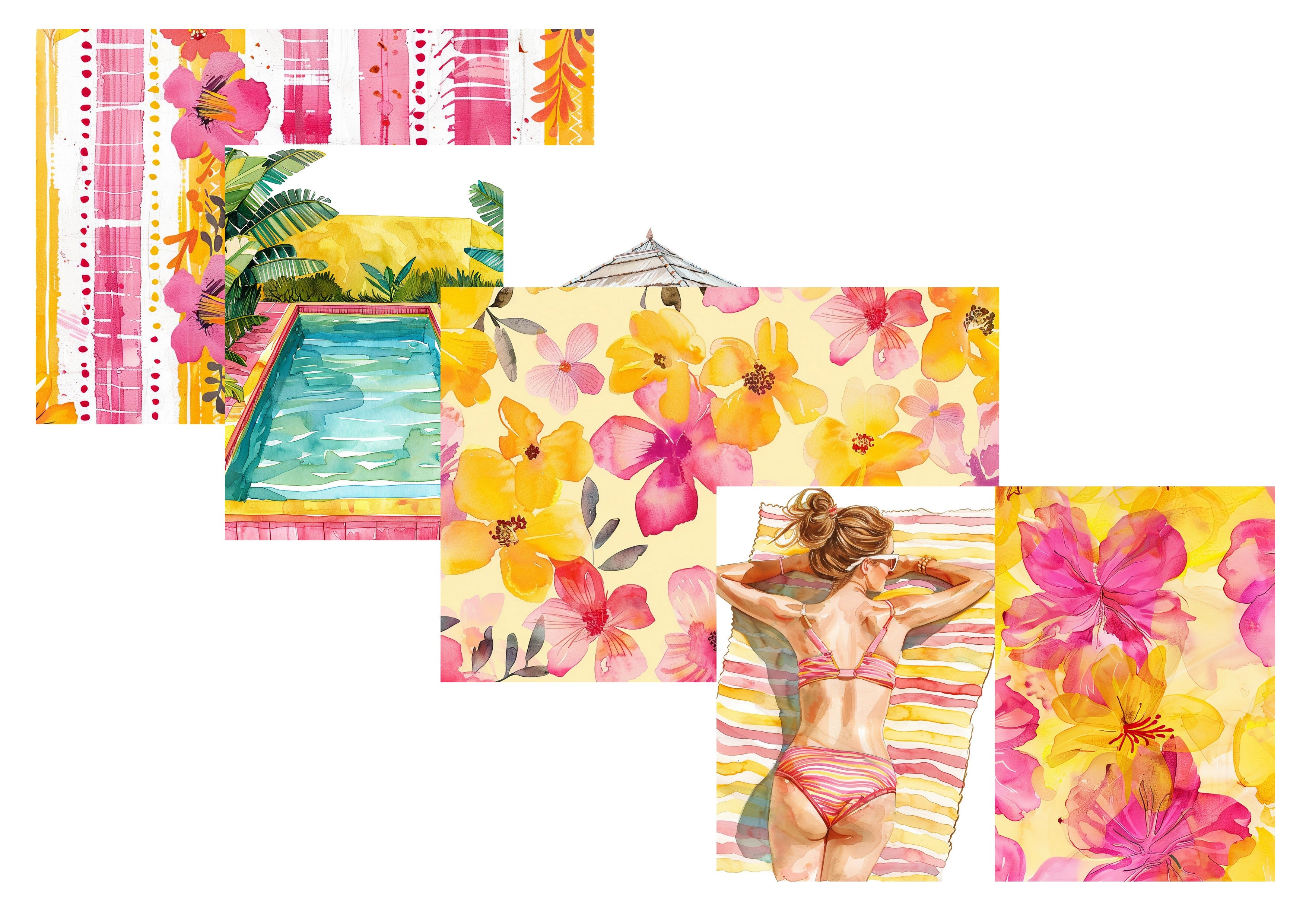 LovedbyGaby A4 journalpapier set Poolside
