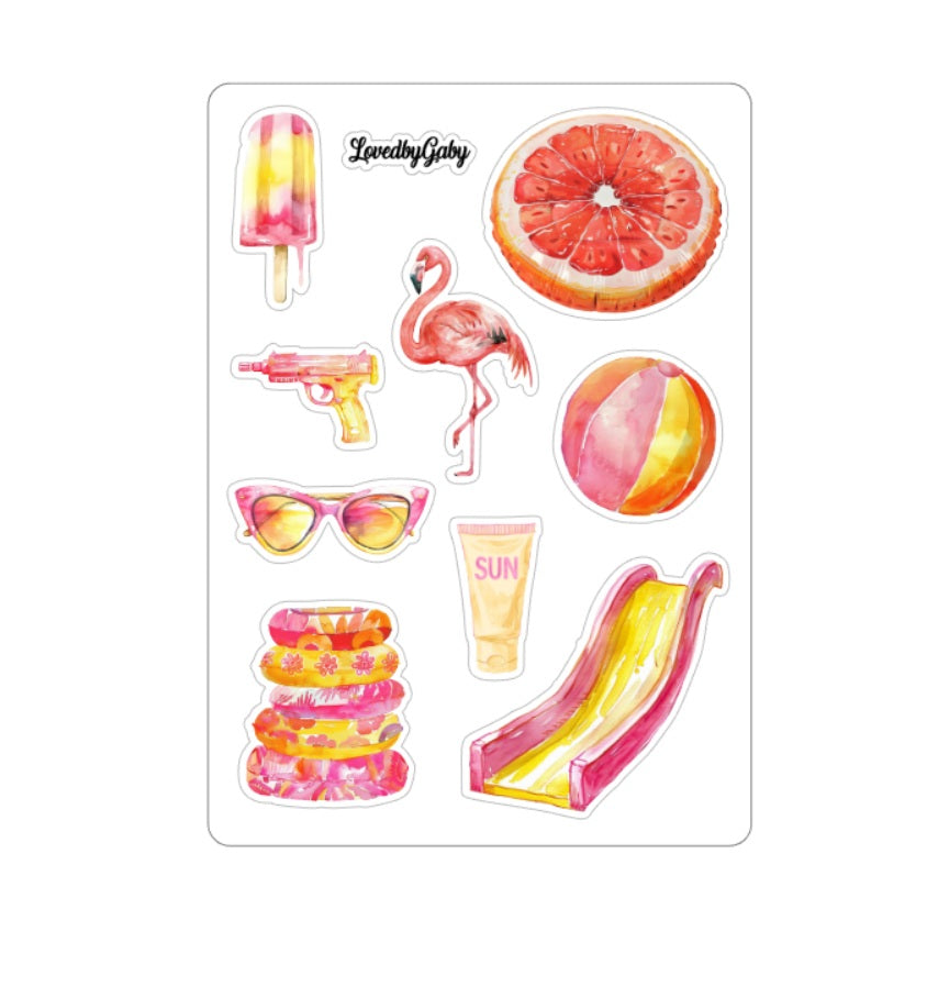 LovedbyGaby stickers Poolside