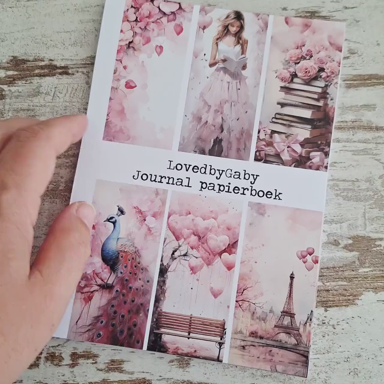 LovedbyGaby A5 journalpaper book pink/offwhite