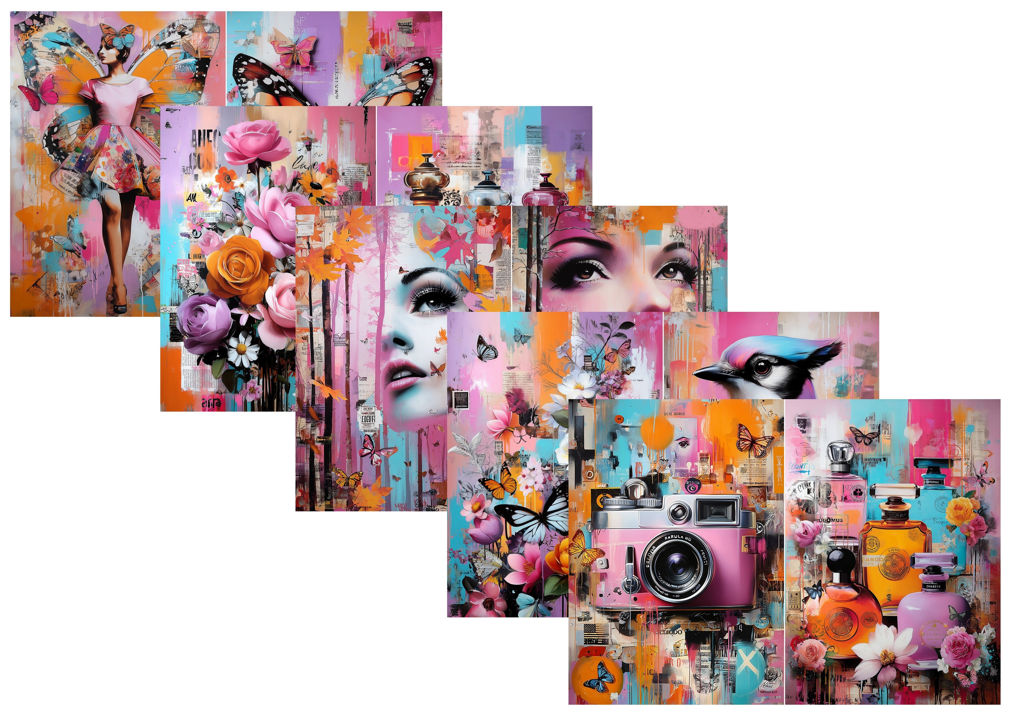LovedbyGaby A4 journalpapier set Retro pink