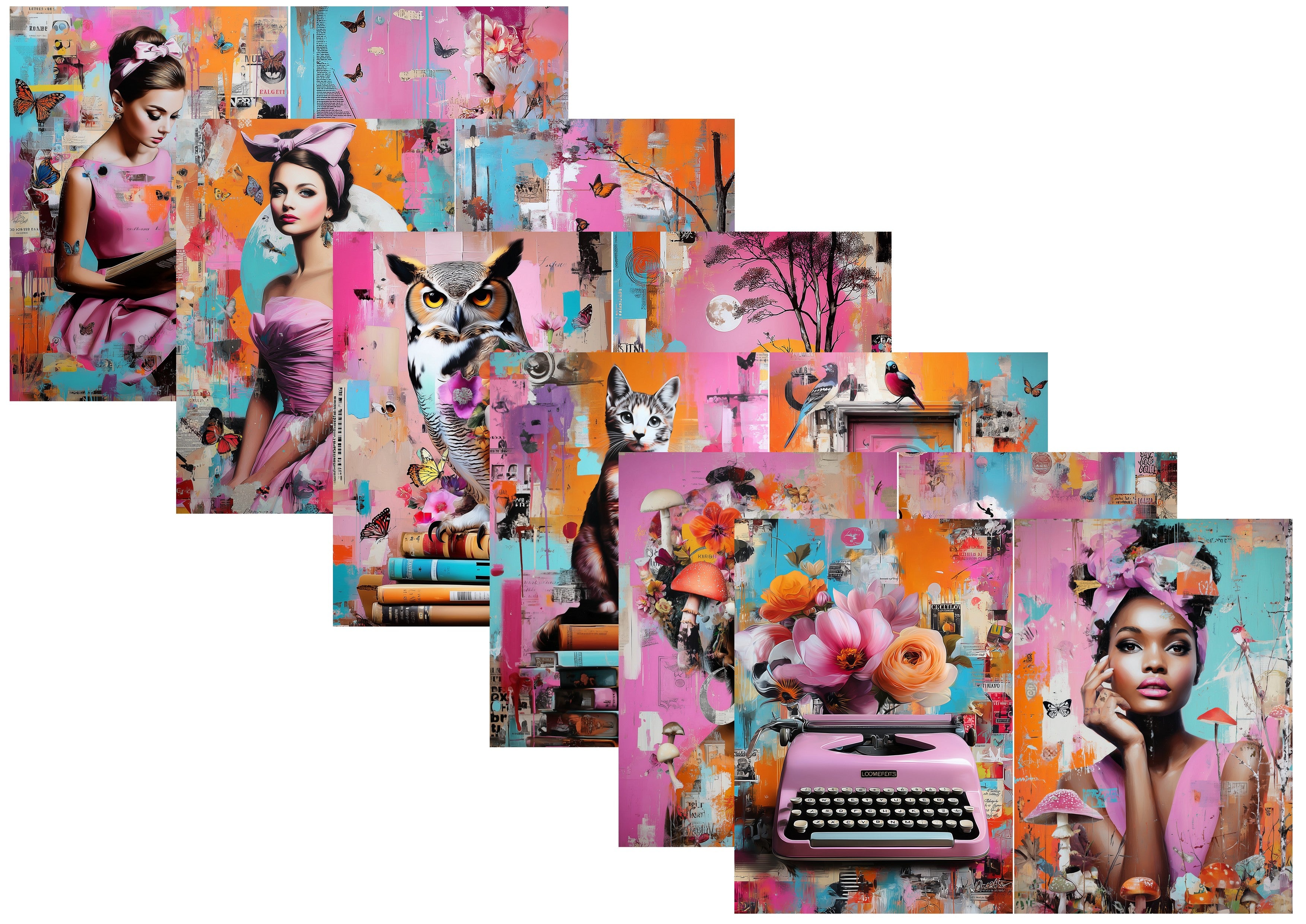 LovedbyGaby A4 journalpapier set Retro pink