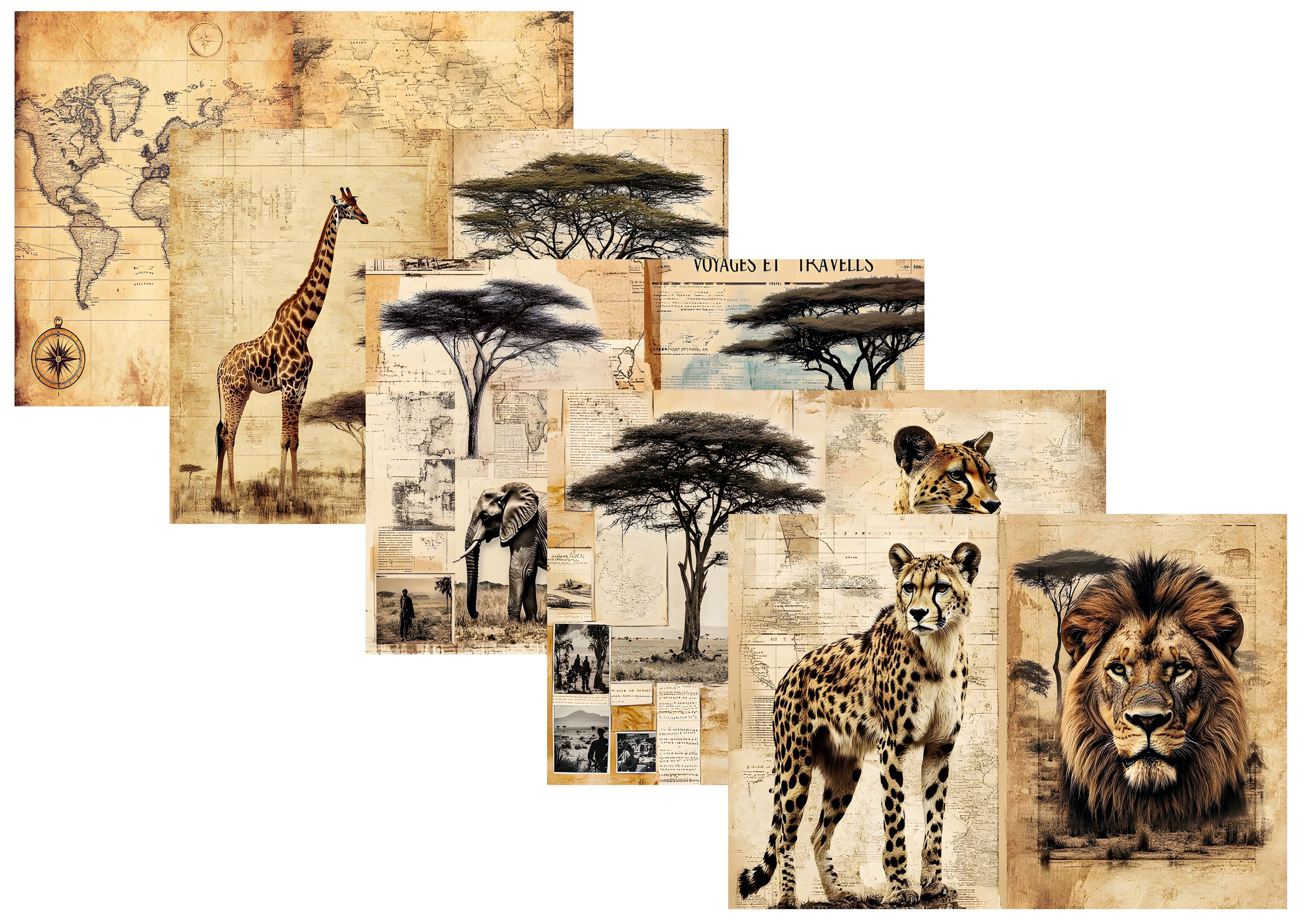 LovedbyGaby papierset Safari