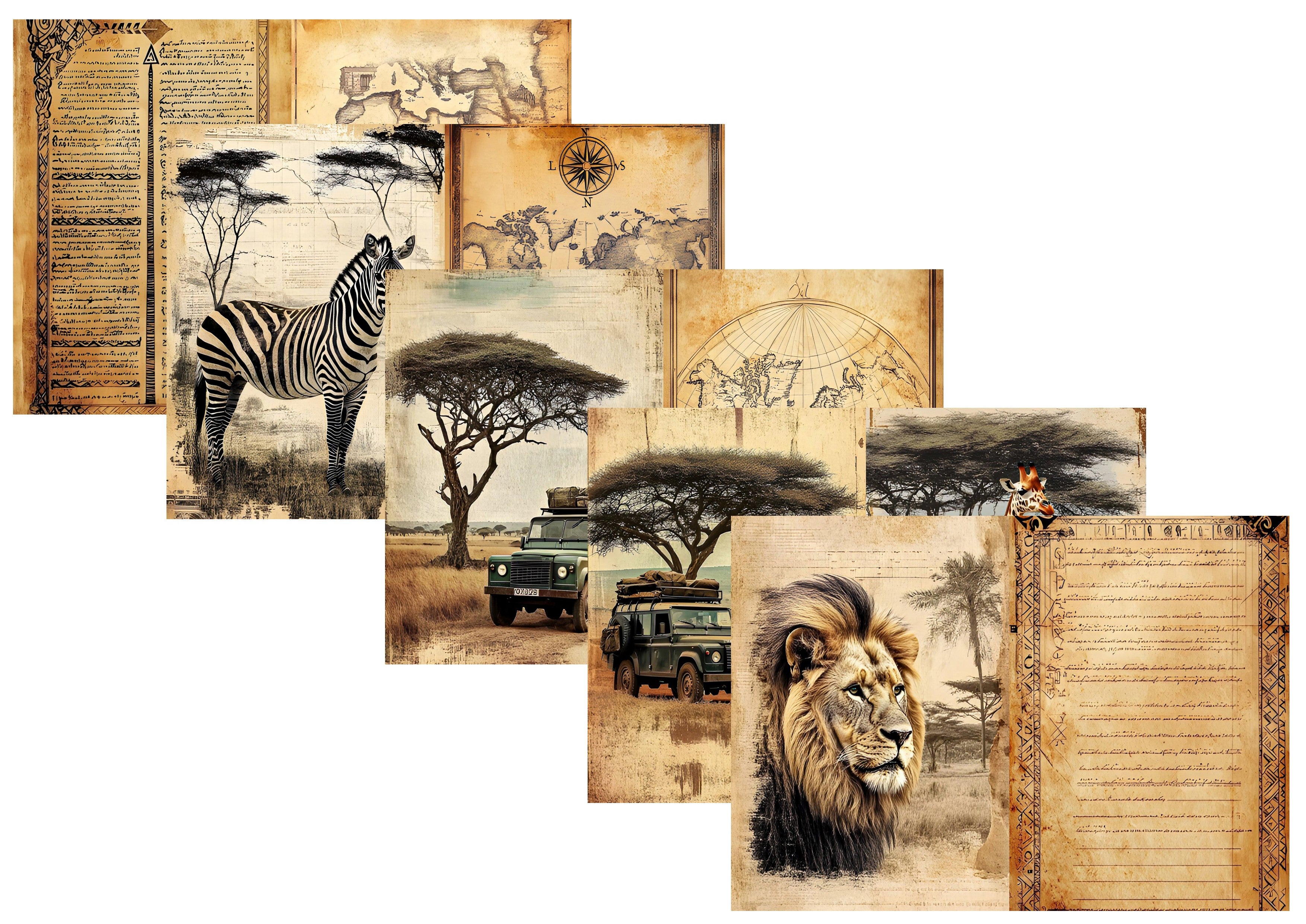 LovedbyGaby papierset Safari