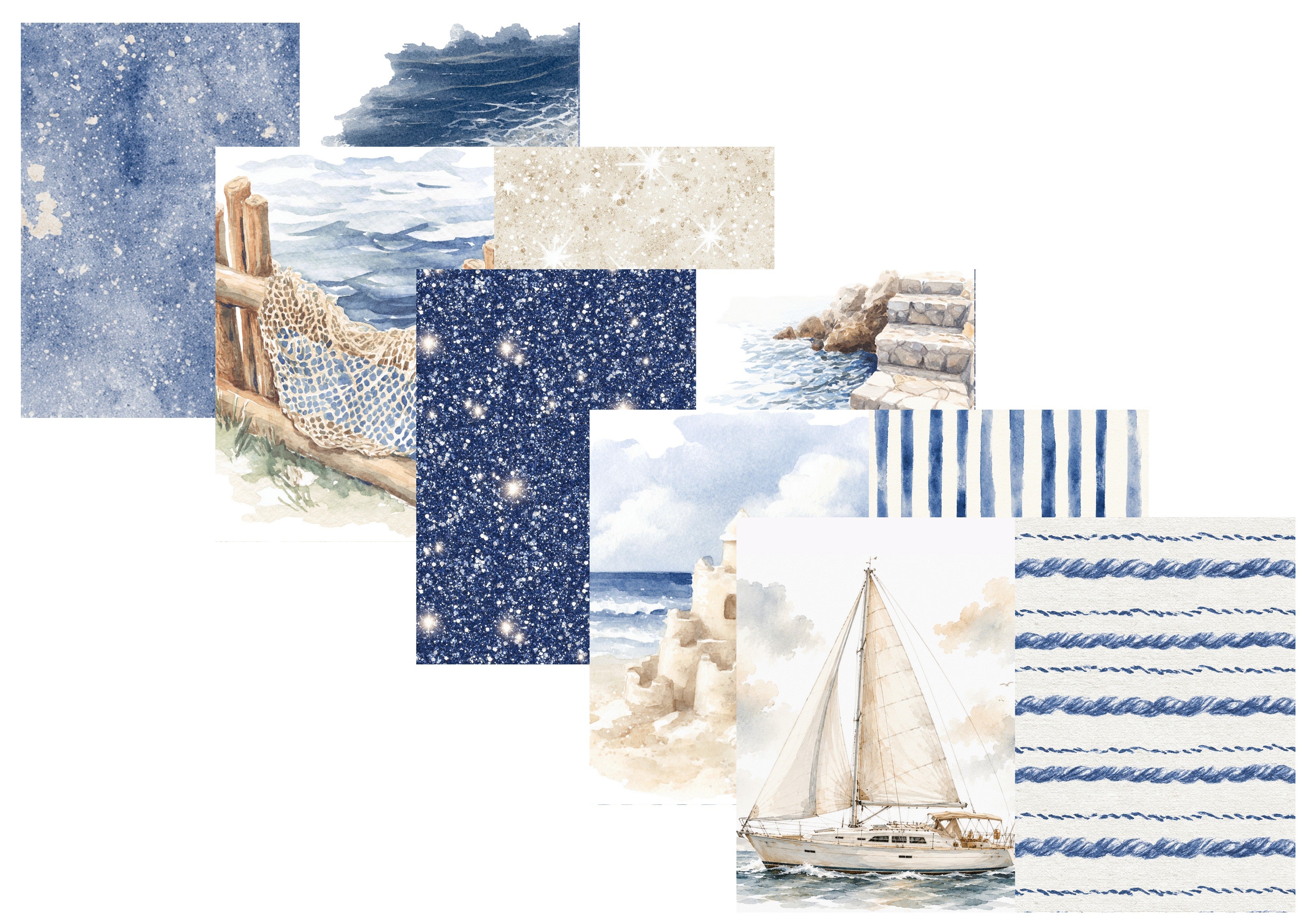 LovedbyGaby A4 journalpapier set Sailing Blue
