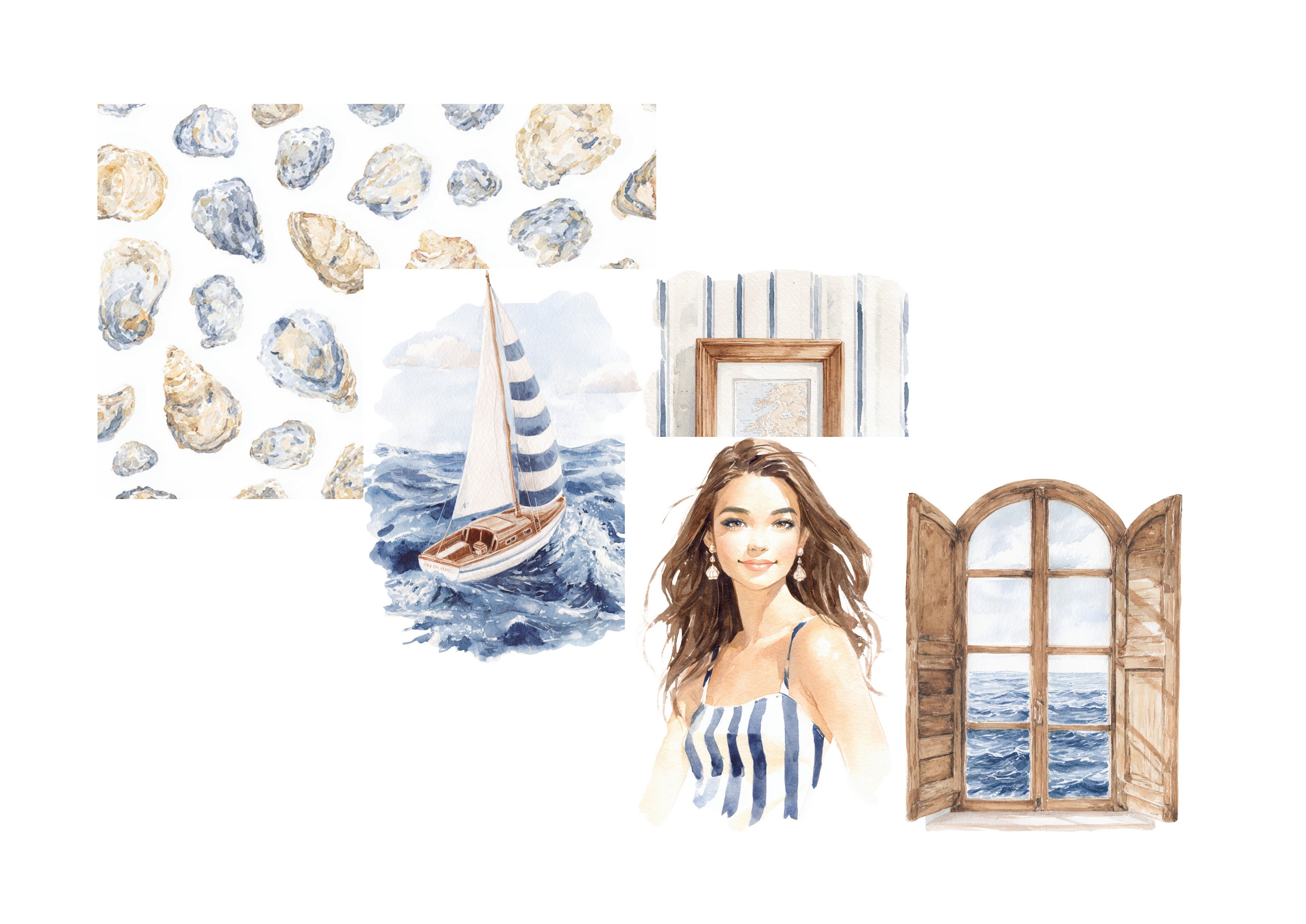LovedbyGaby A4 journalpapier set Sailing Blue