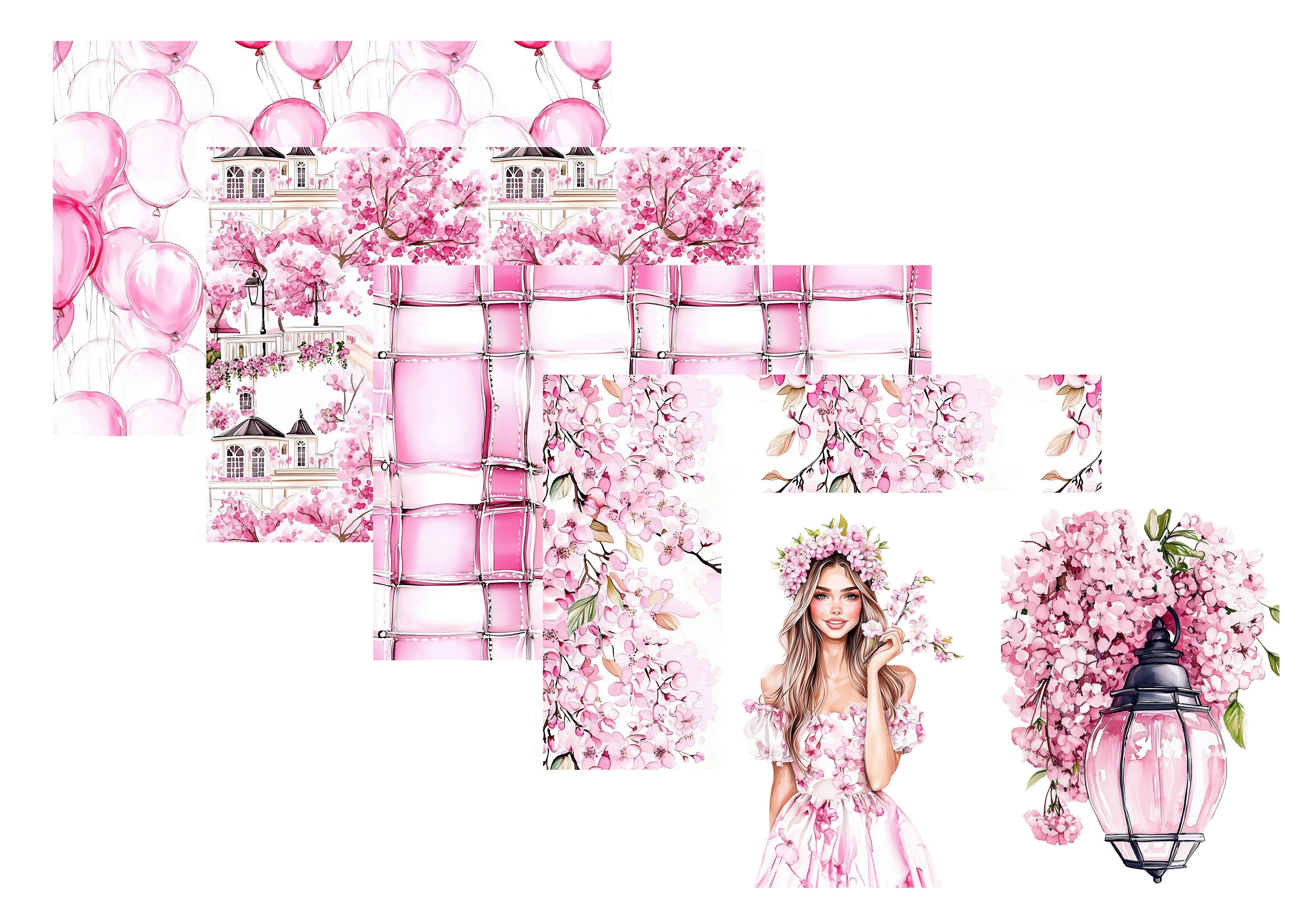LovedbyGaby A4 en A5 journalpapier set Sakura