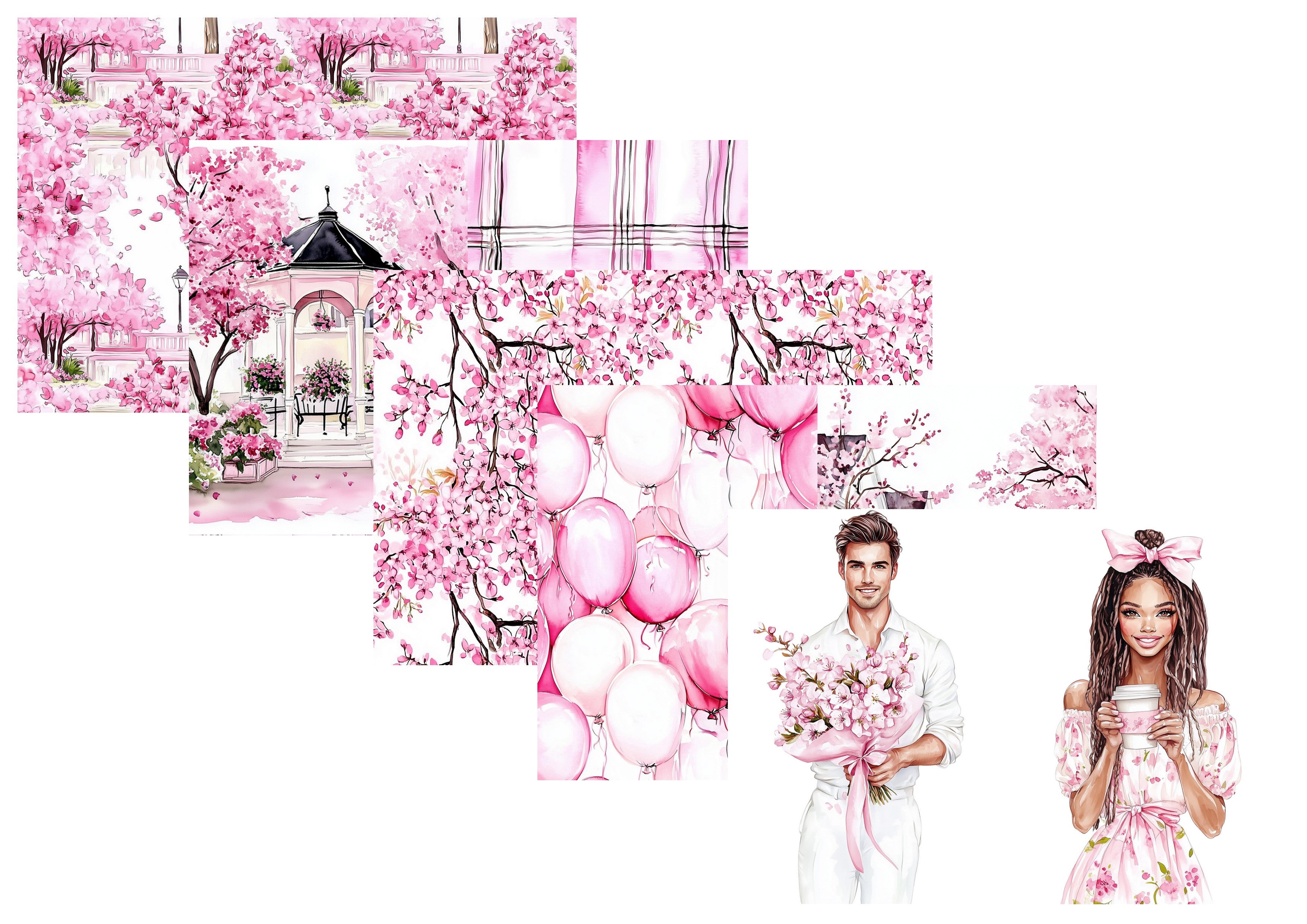 LovedbyGaby A4 en A5 journalpapier set Sakura