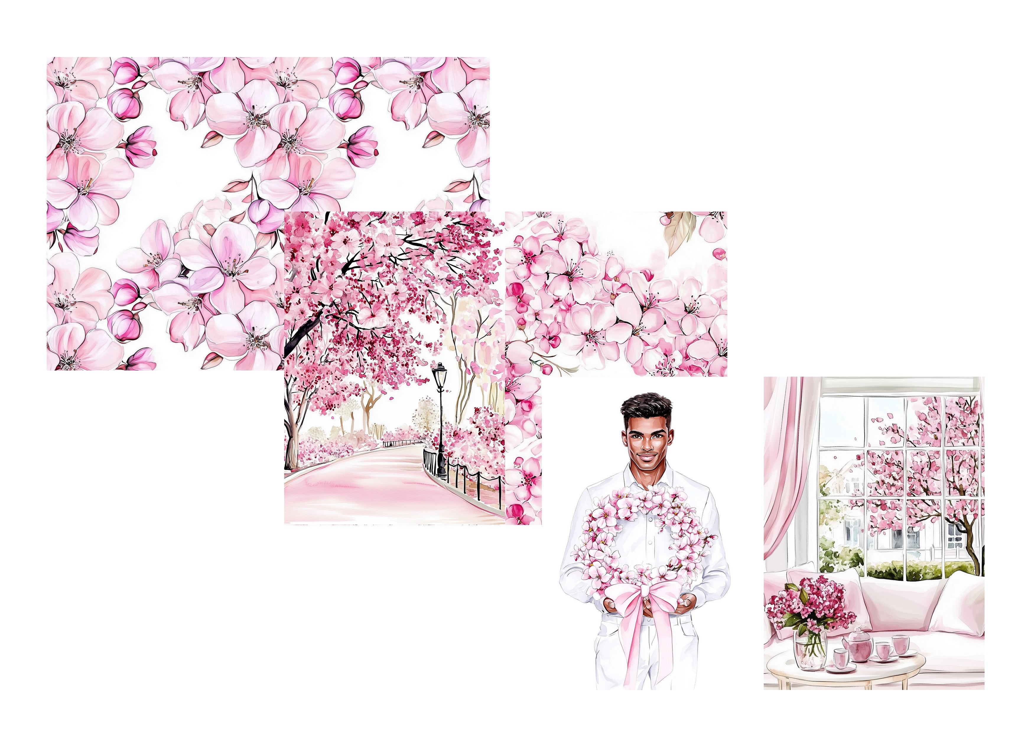 LovedbyGaby A4 en A5 journalpapier set Sakura