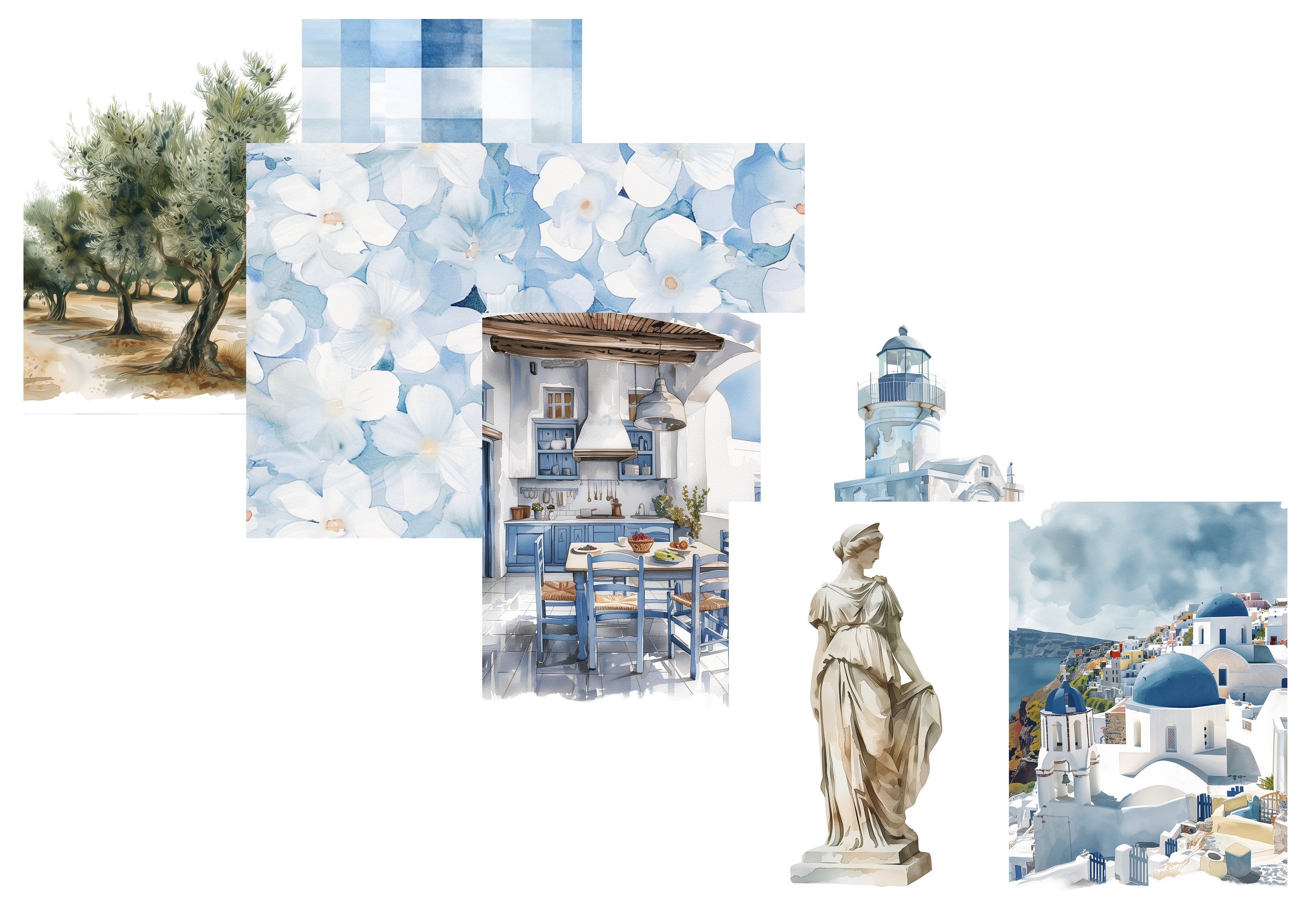LovedbyGaby A4 journalpapier set Santorini
