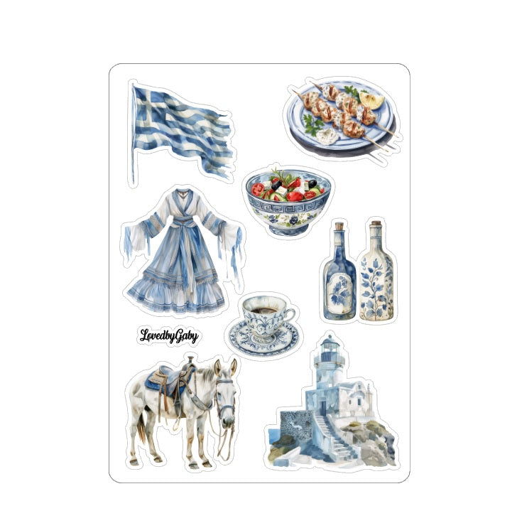 LovedbyGaby stickers Santorini