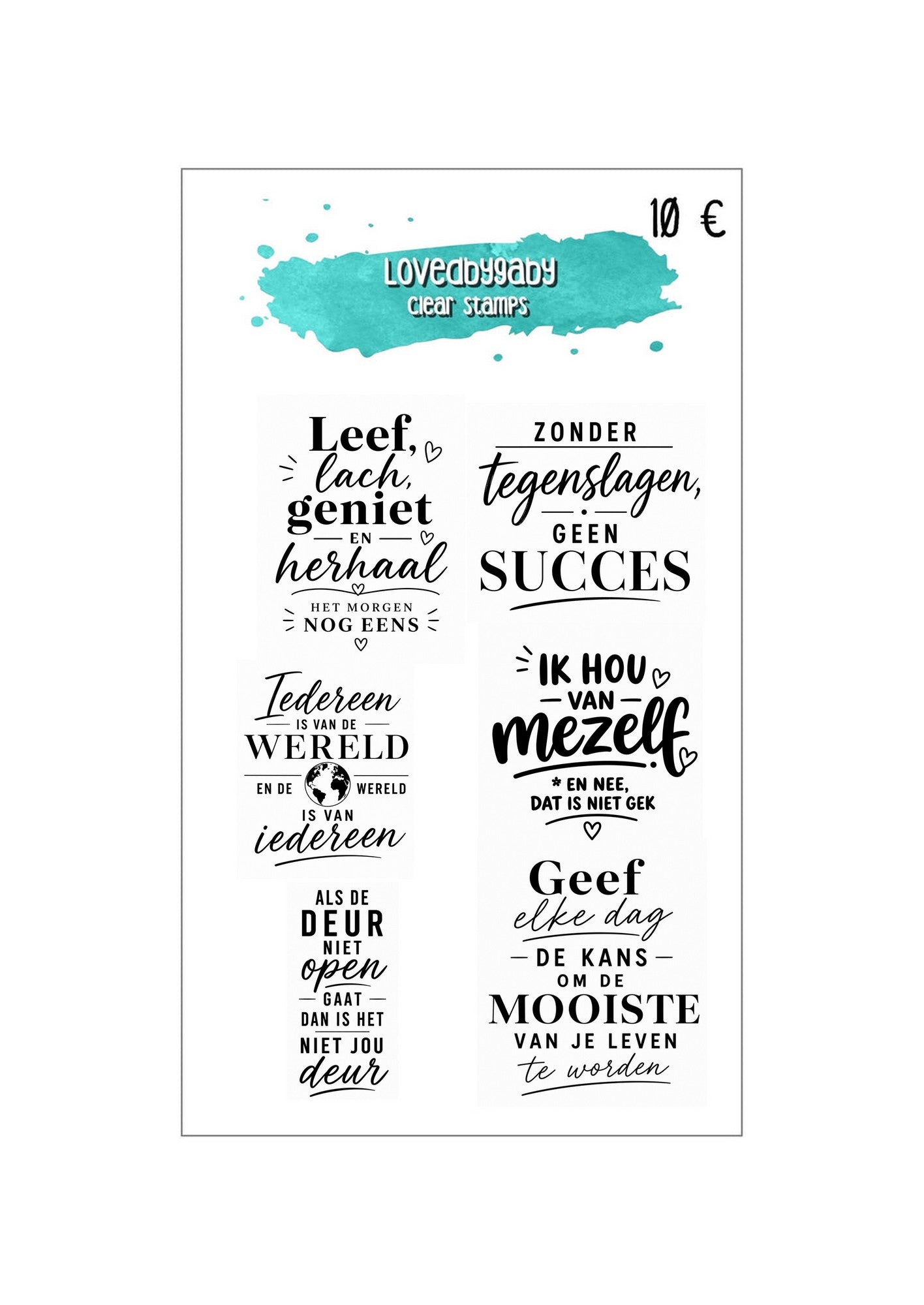 LovedbyGaby clearstamps uitspraken