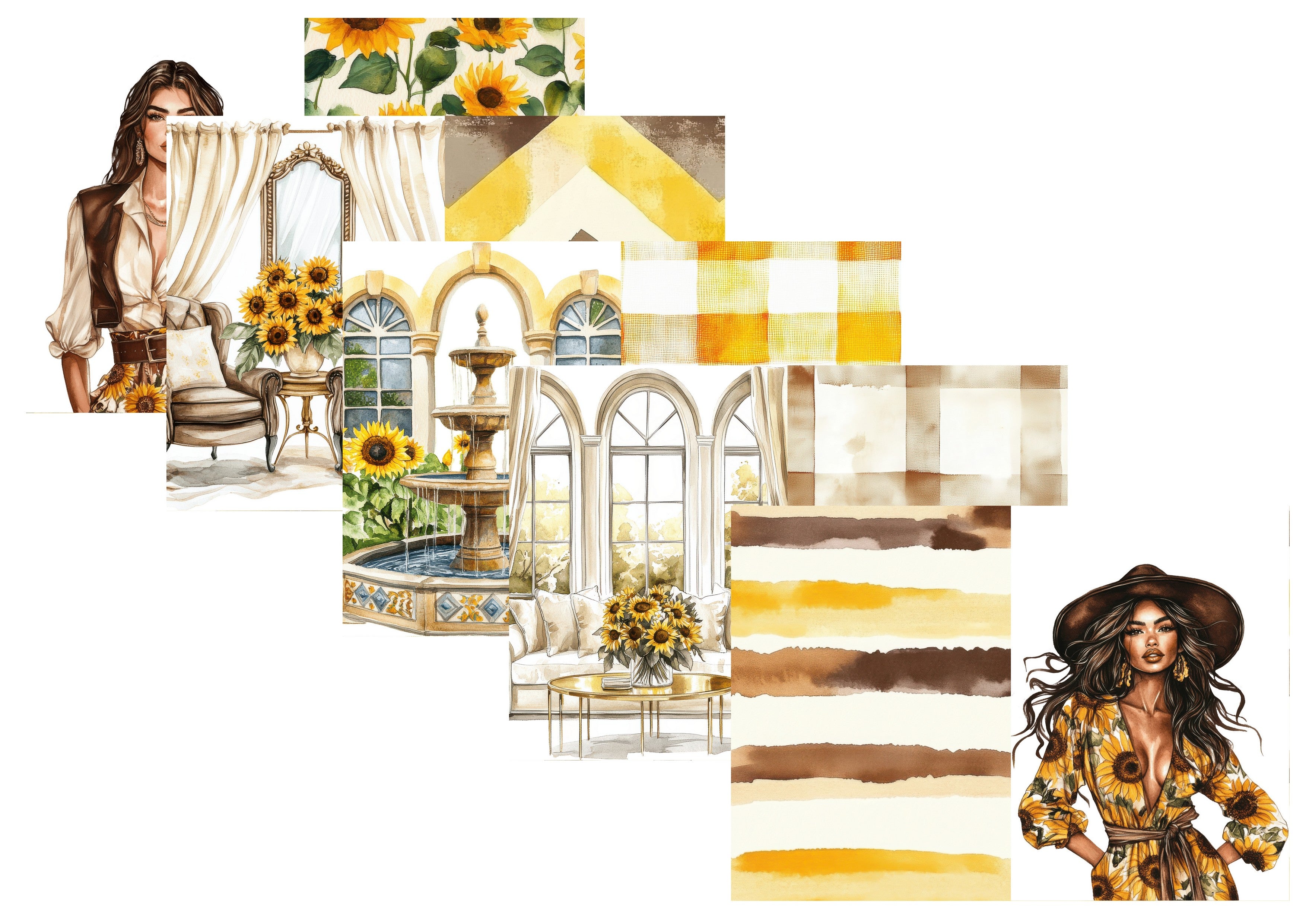 LovedbyGaby journalpapier set Sunflower world