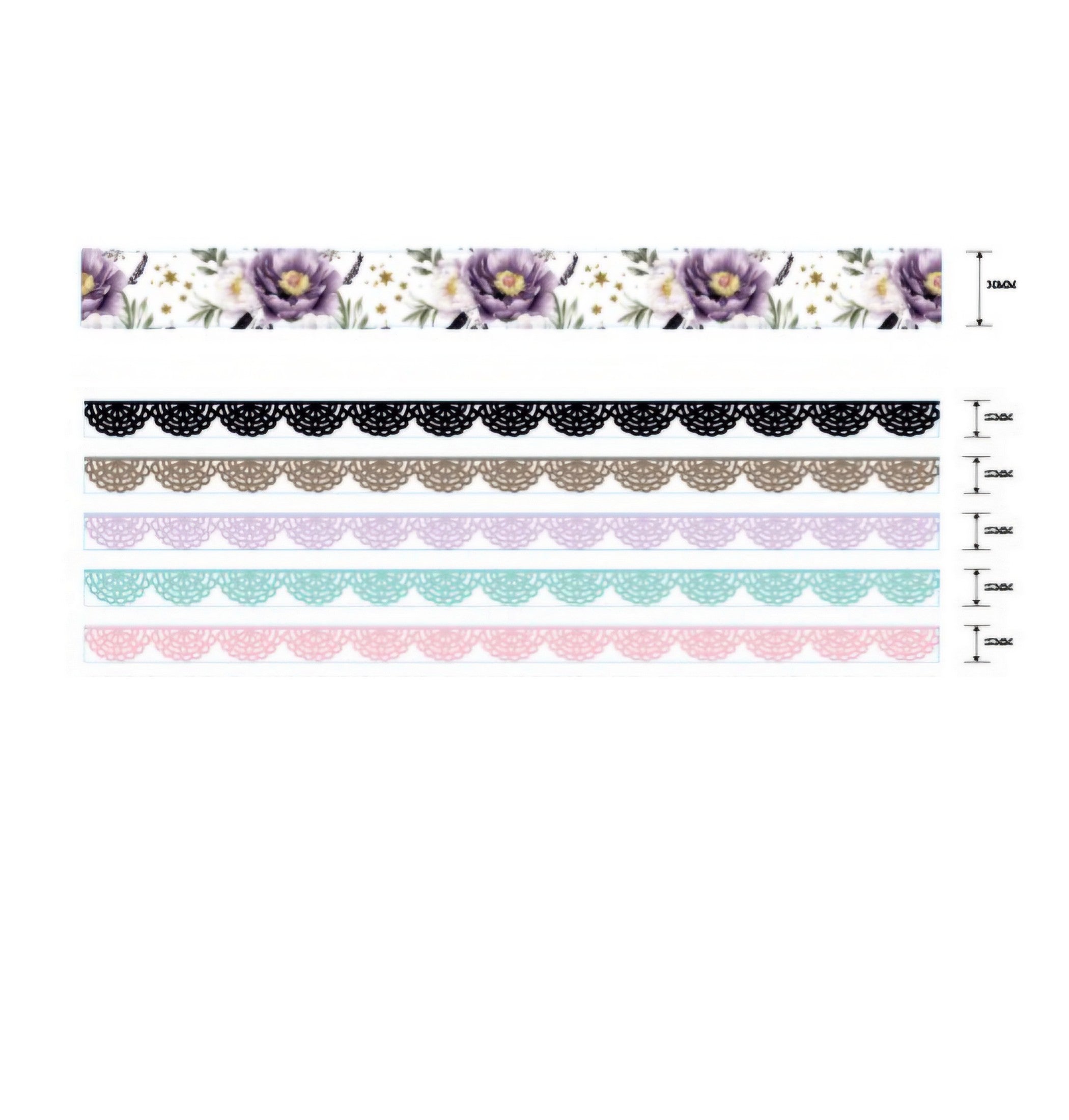 LovedbyGaby masking / washi tapes lace and floral