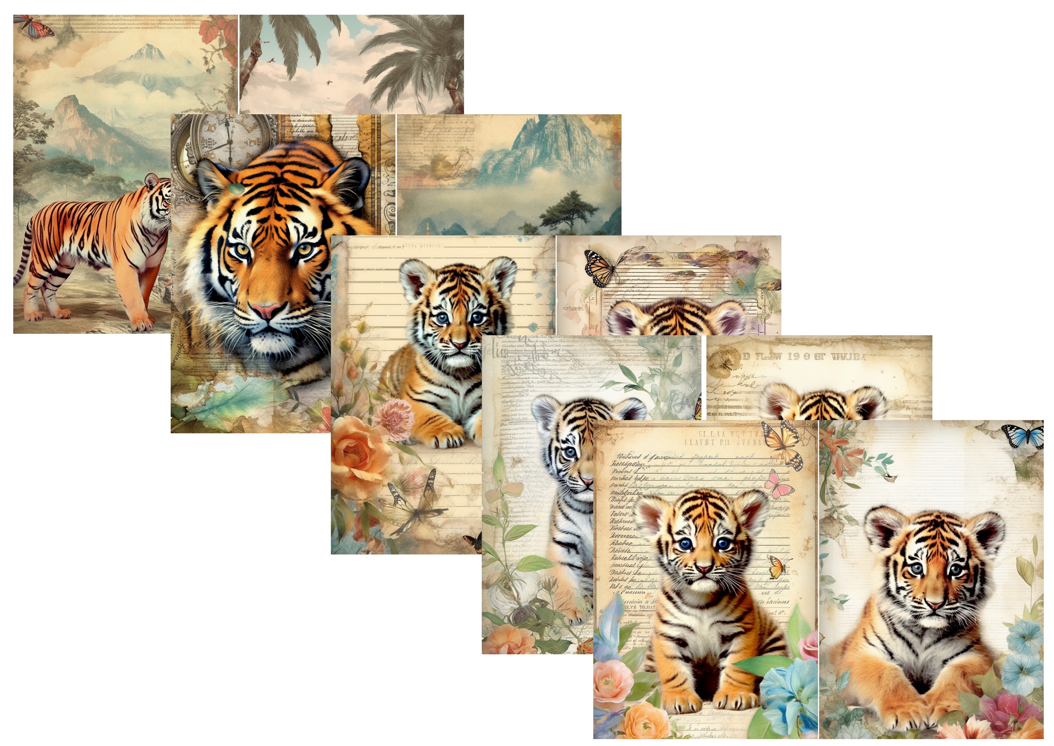 LovedbyGaby A4 journal papierset Tijger