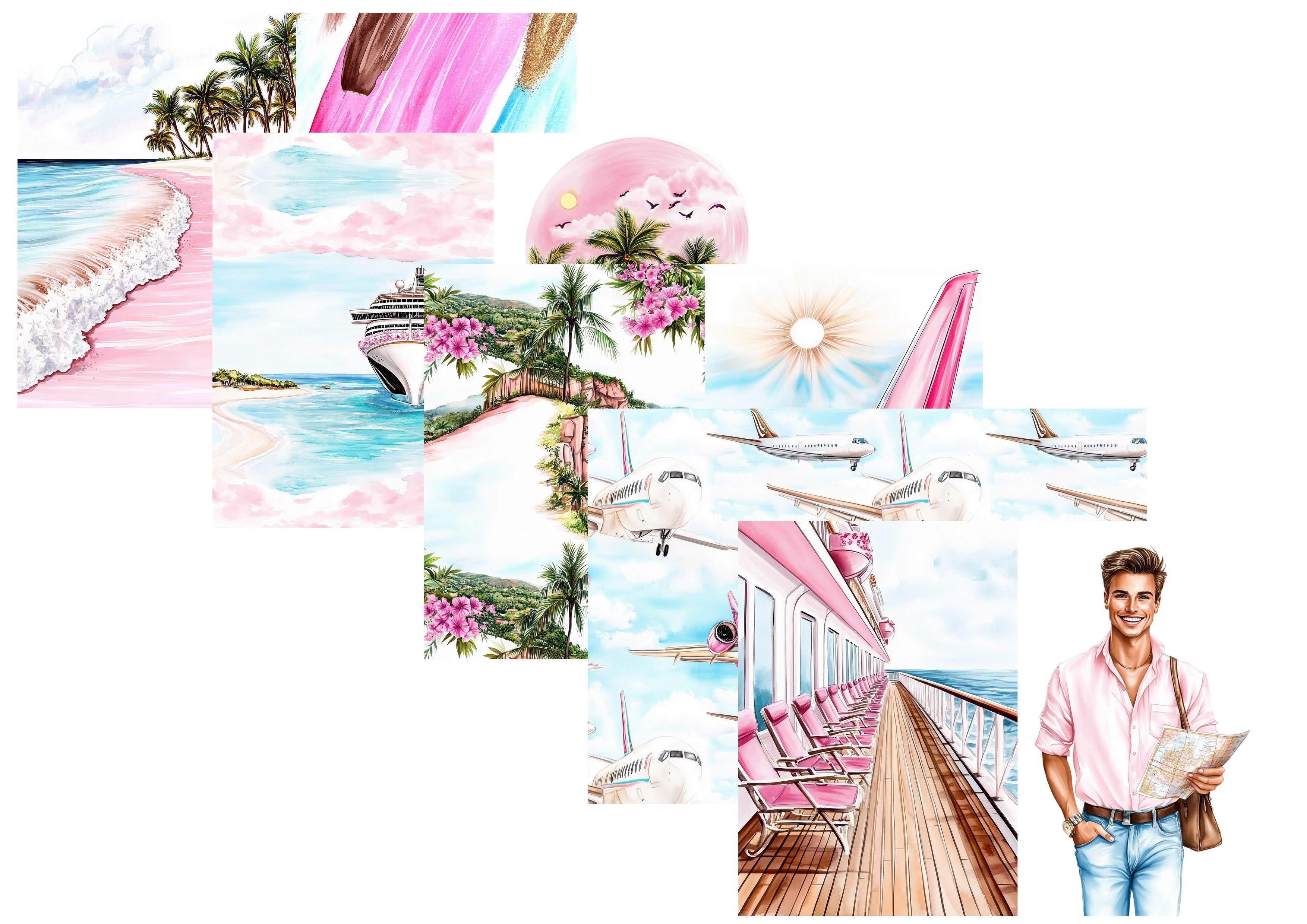 LovedbyGaby A4 journalpapier set Traveltime