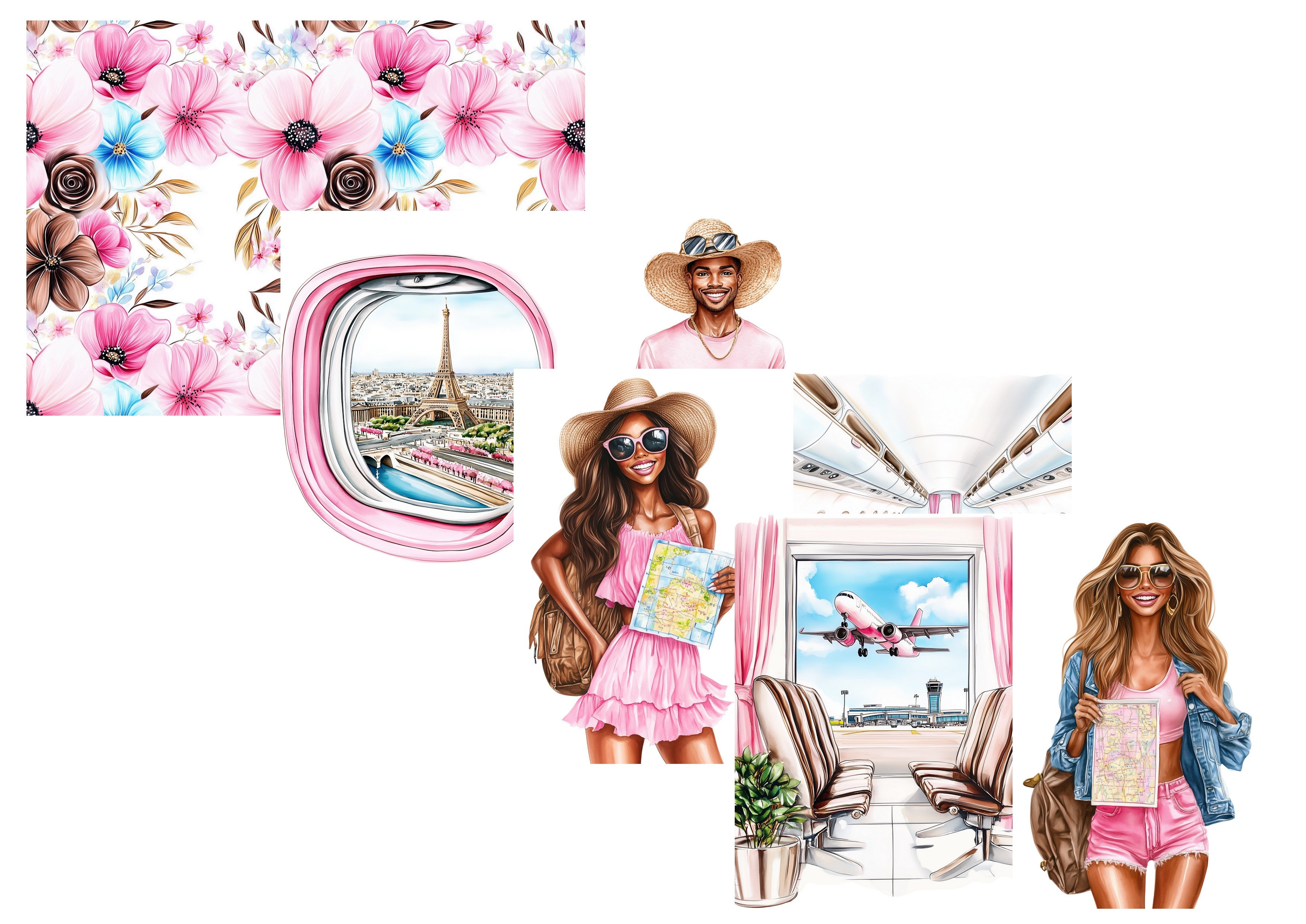 LovedbyGaby A4 journalpapier set Traveltime