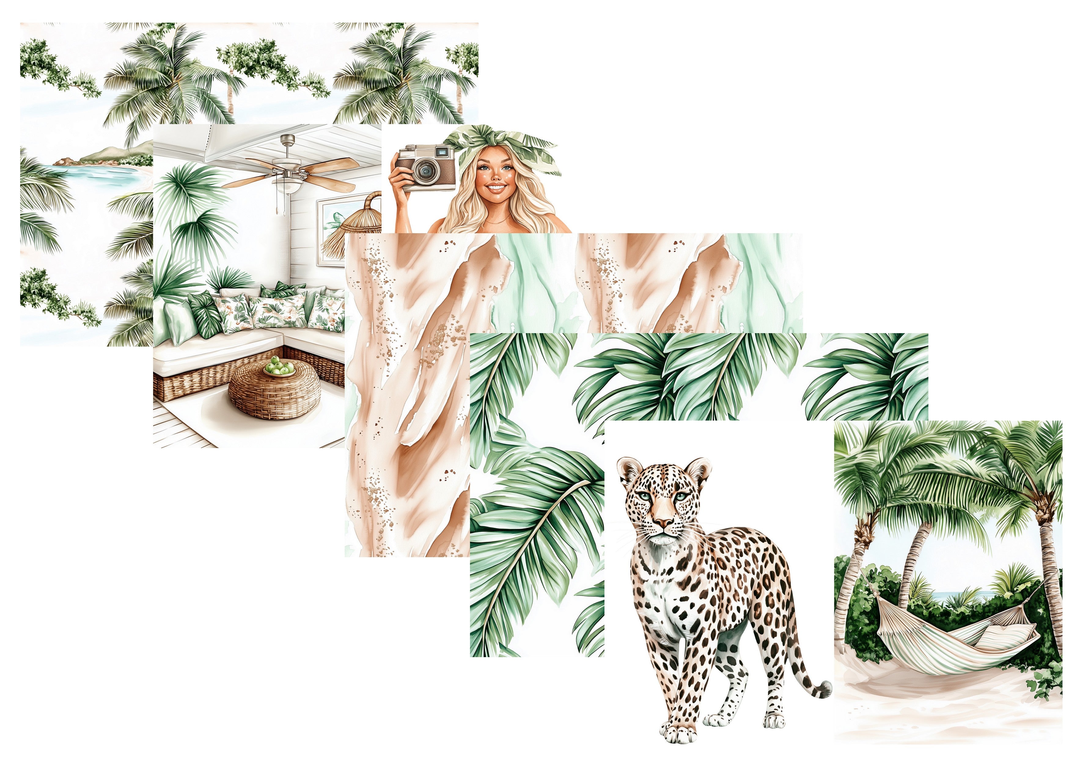 LovedbyGaby A4 journalpapier set Tropical vibes