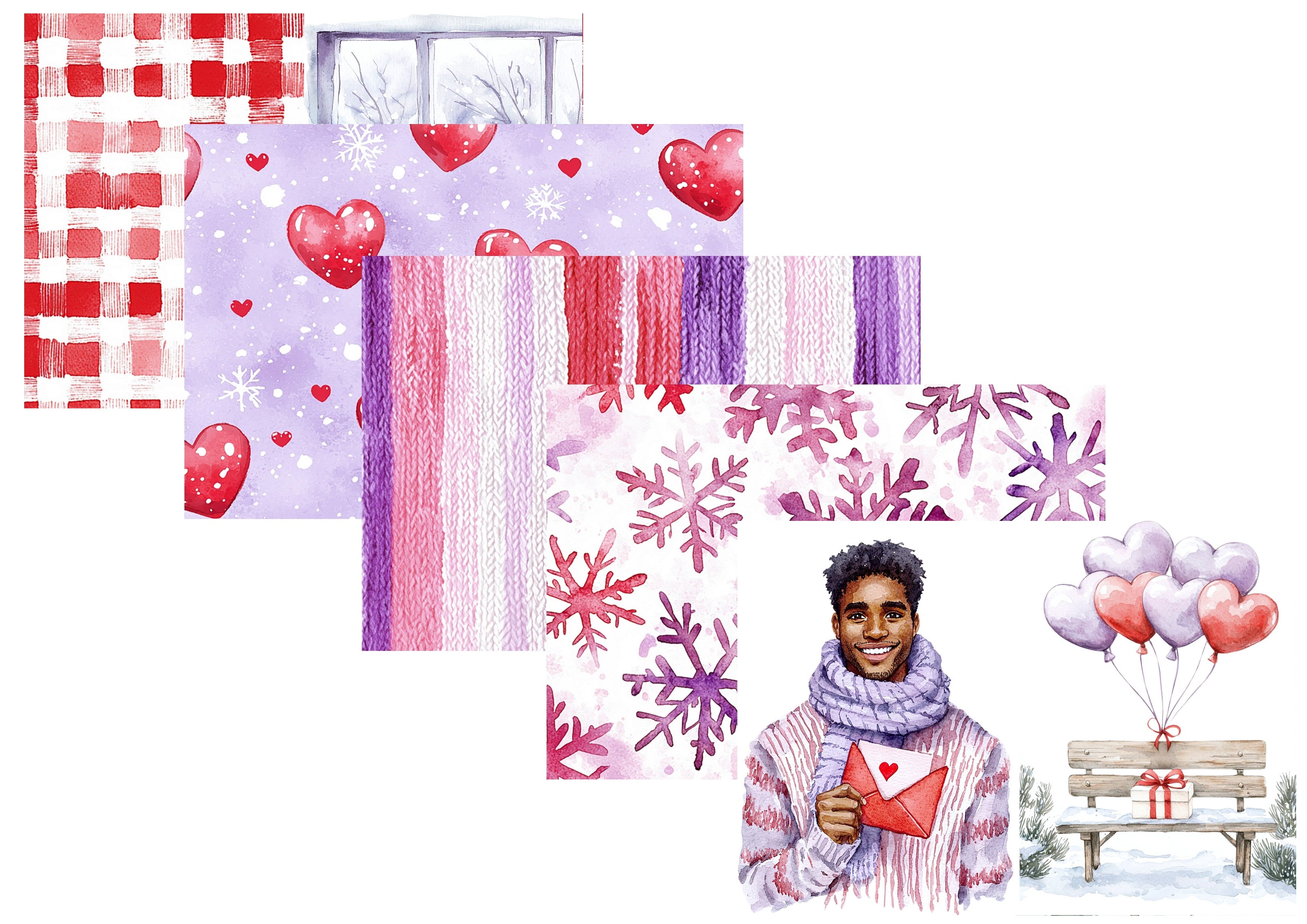 LovedbyGaby A4 journalpapier set Wnter in love