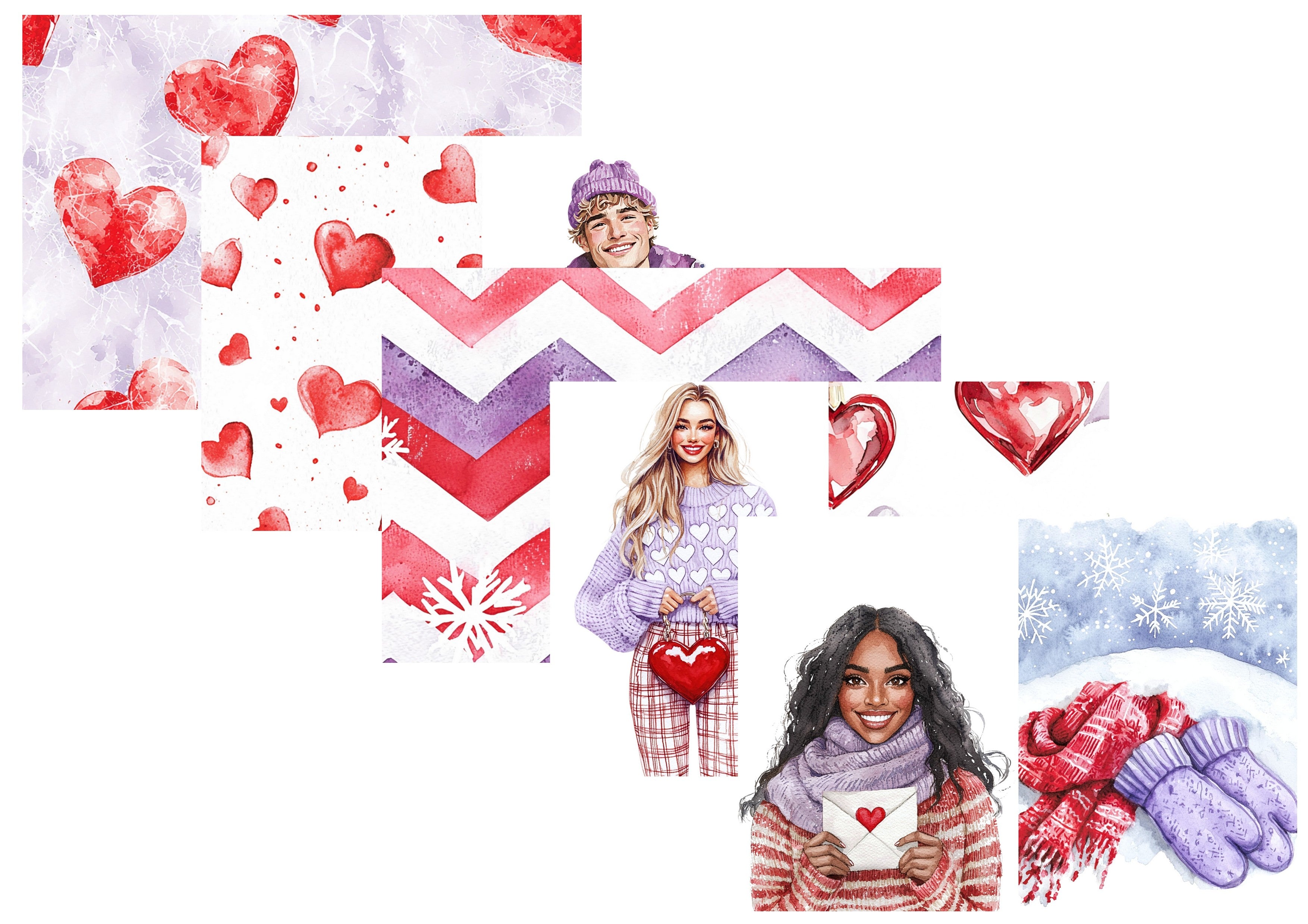 LovedbyGaby A4 journalpapier set Wnter in love