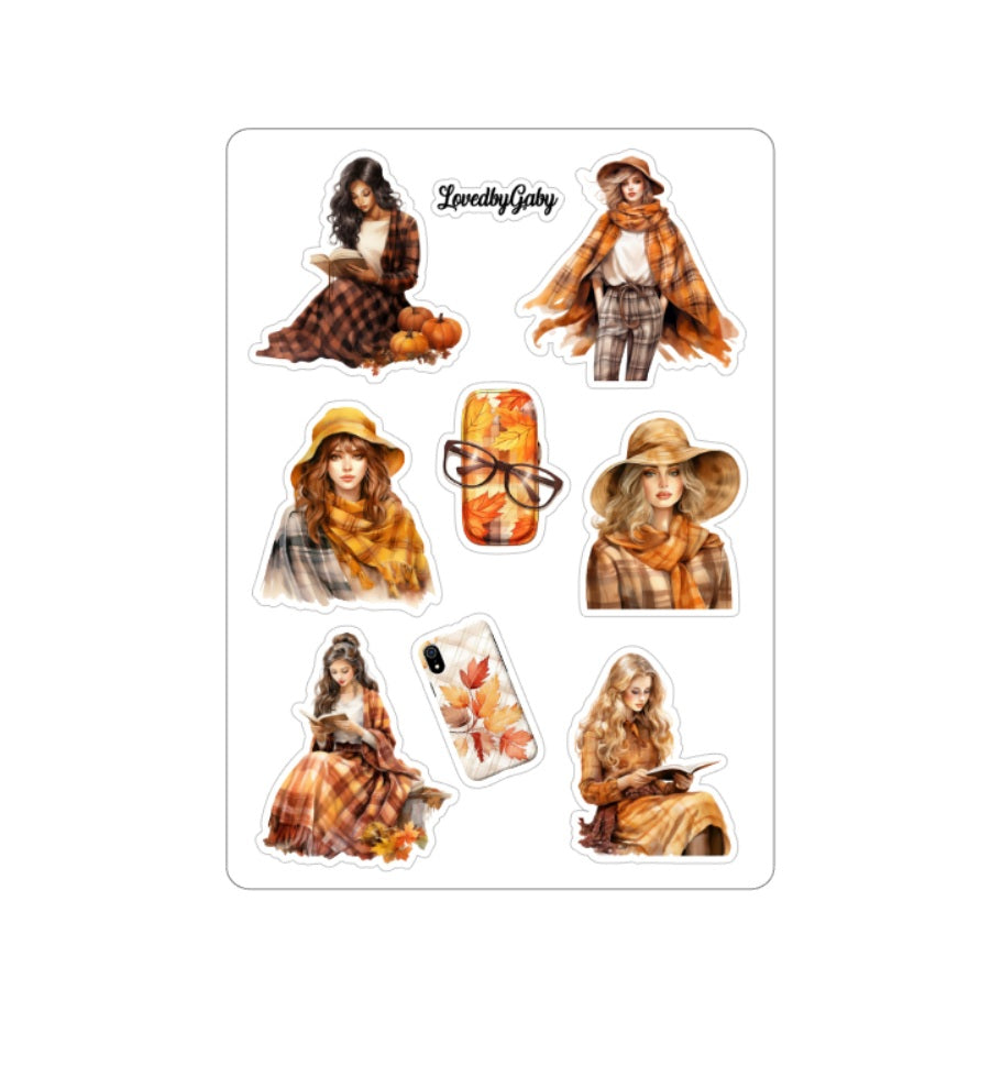 LovedbyGaby stickers Fall Bookworm