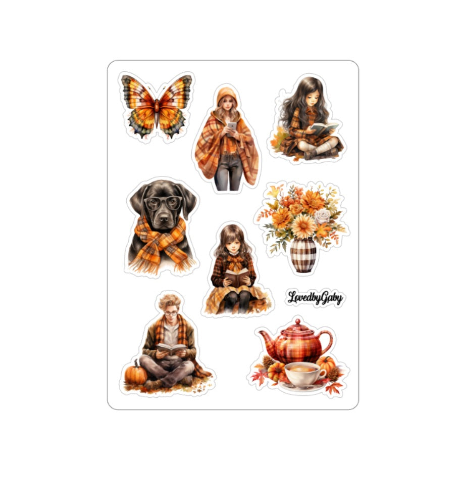 LovedbyGaby stickers Fall Bookworm