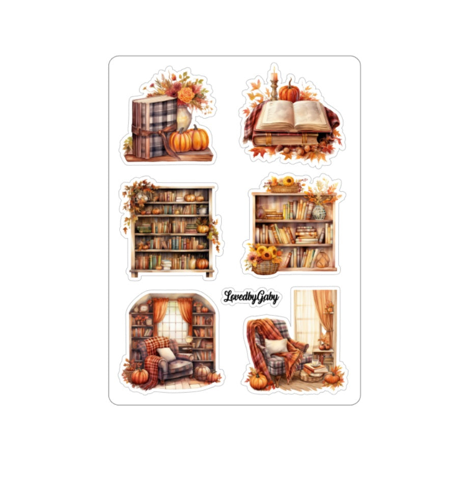LovedbyGaby stickers Fall Bookworm