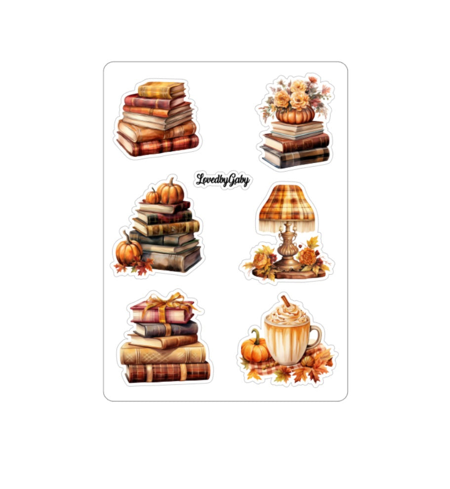 LovedbyGaby stickers Fall Bookworm