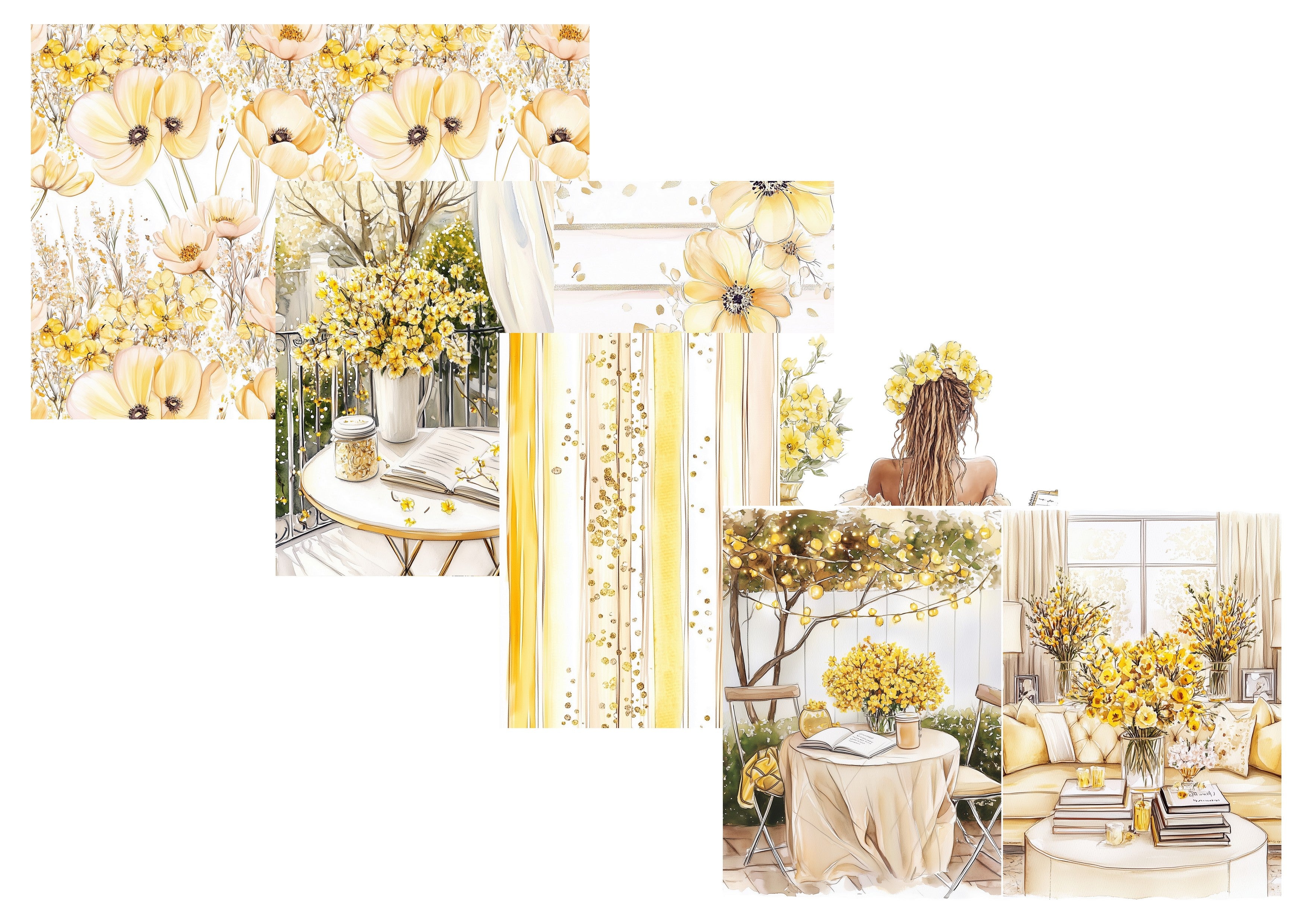 LovedbyGaby A4 journalpapier set Yellow planning
